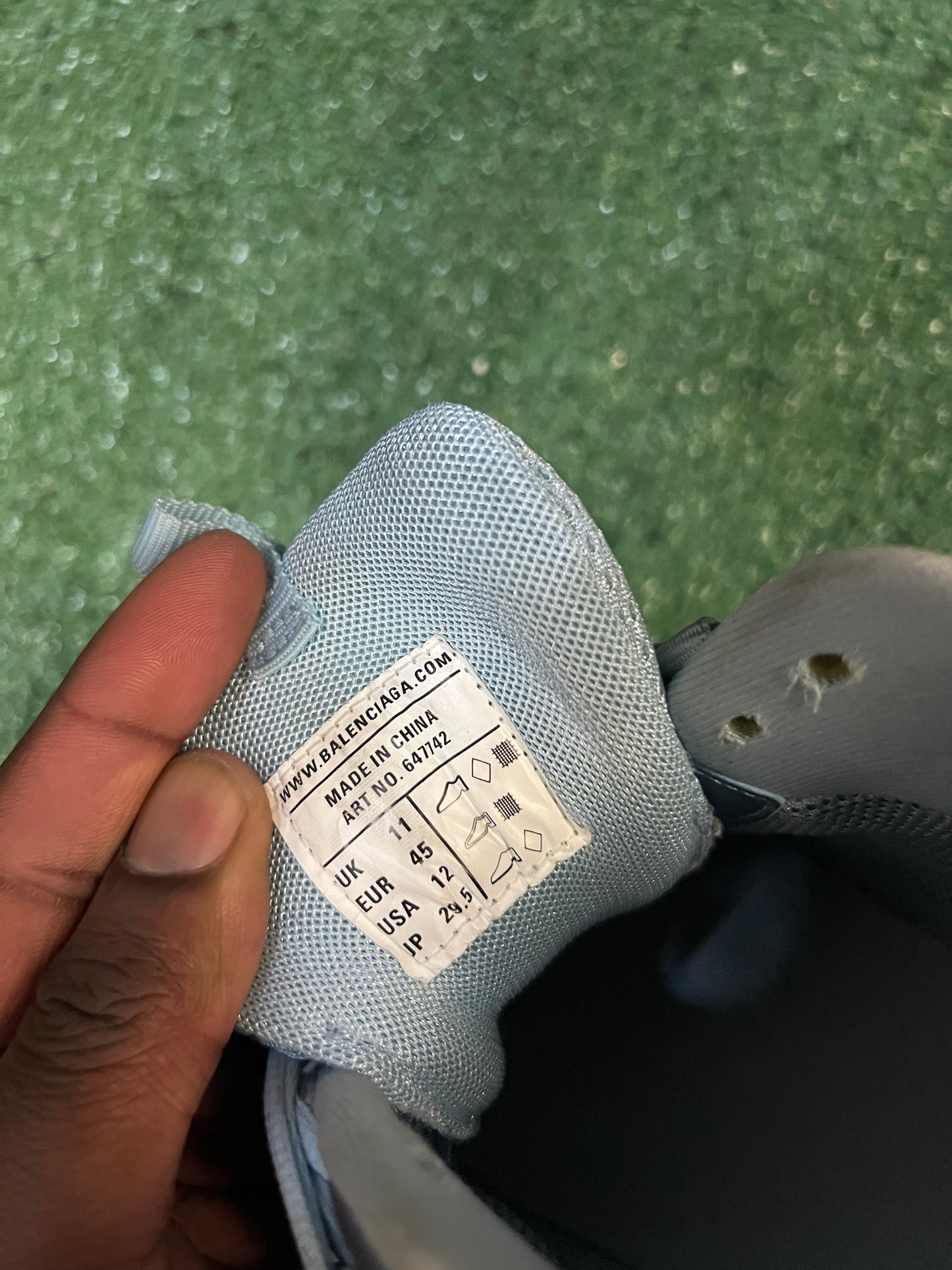 Balenciaga track light blue size 12men/13.5women(EU 45)