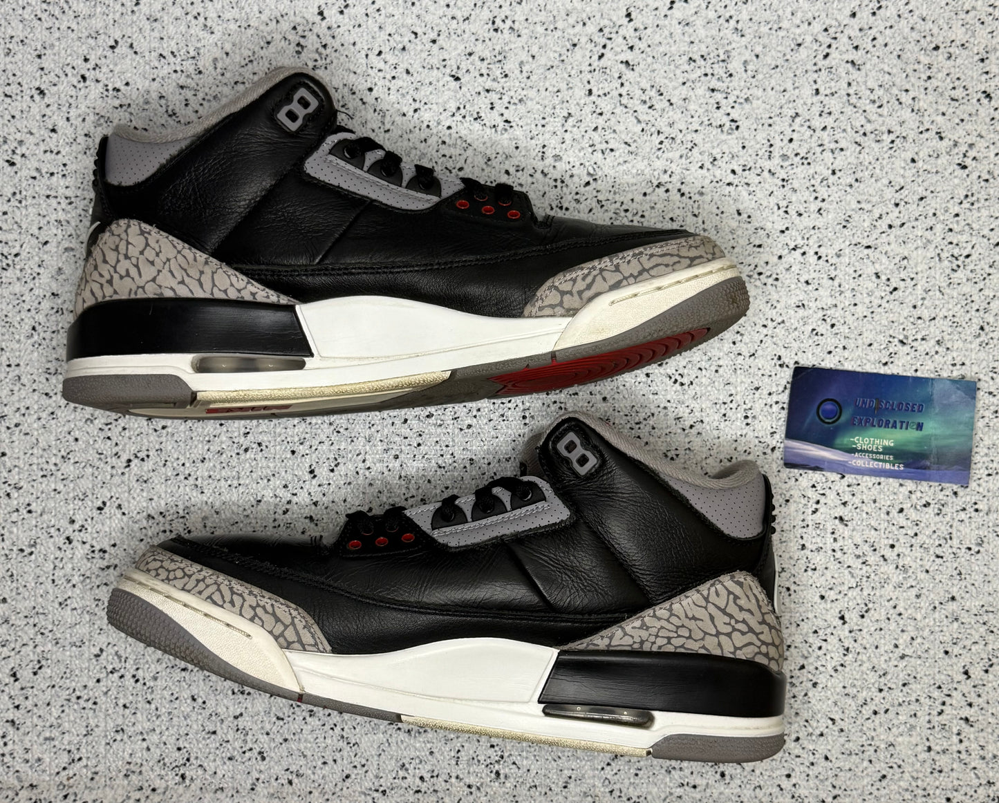 Jordan 3 Black Cement 10.5 Men/12 Women “Preowned”