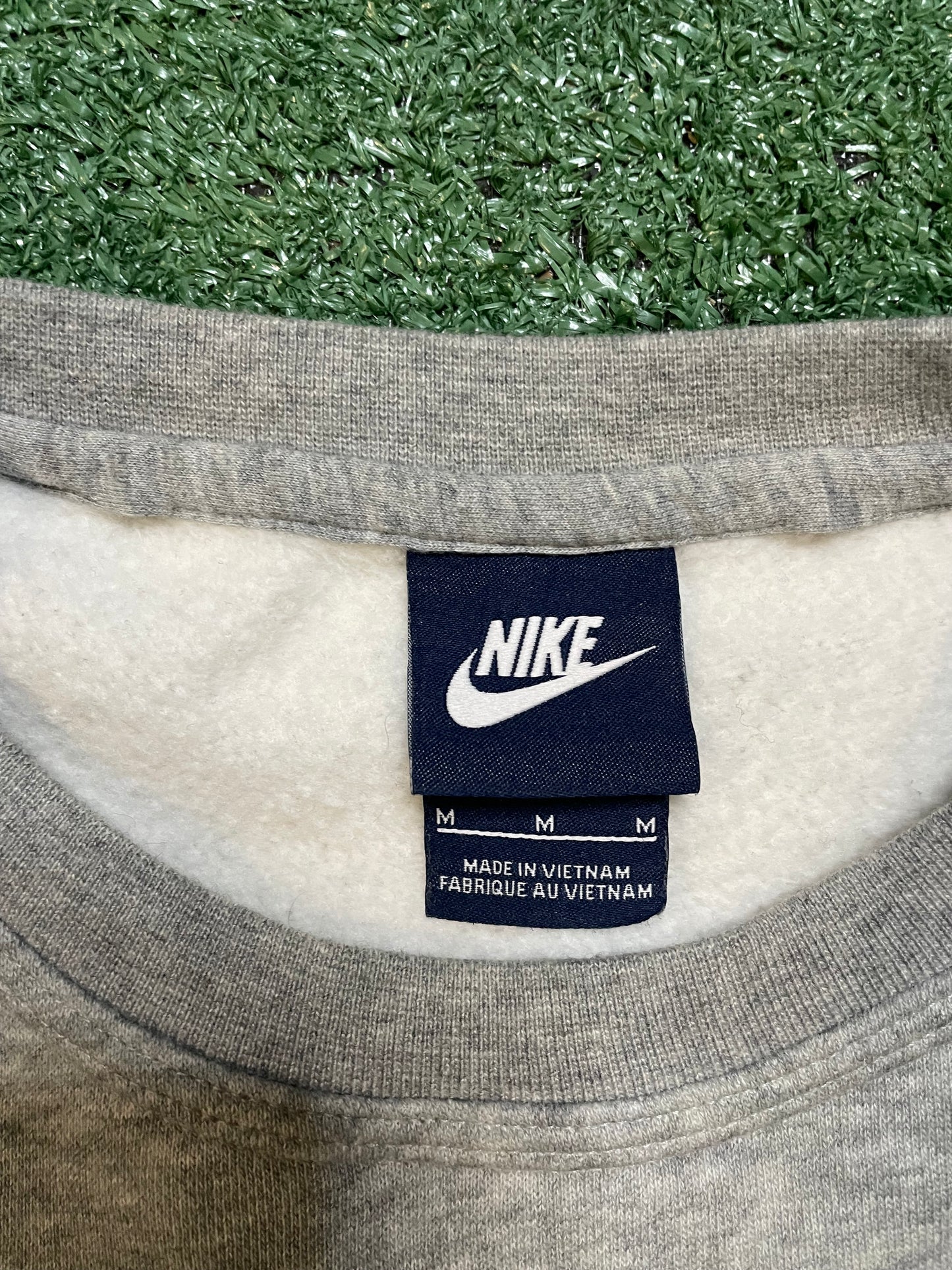 Nike grey swoosh embroidered crewneck