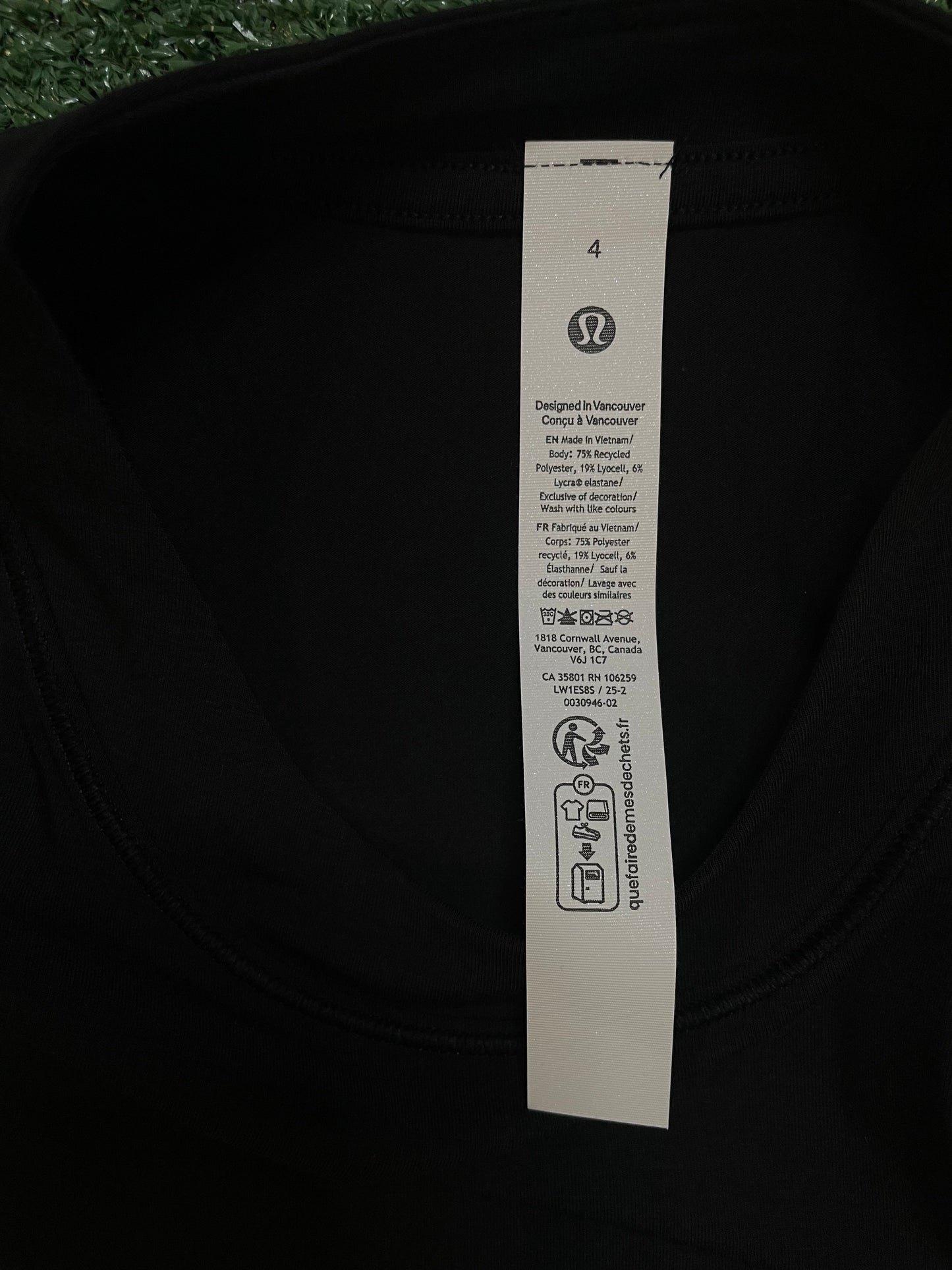 lululemon jersey training tank top