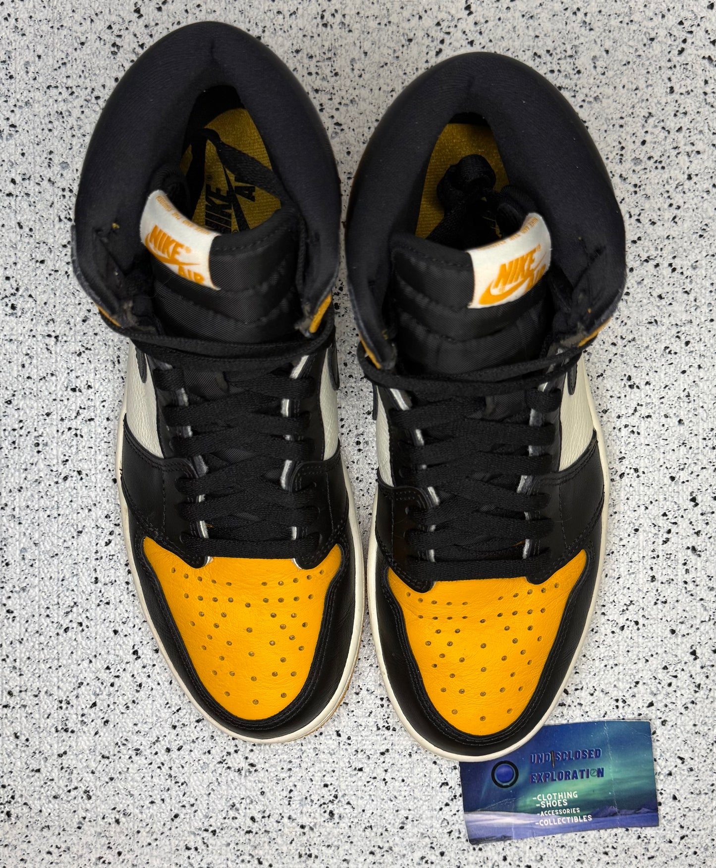 Jordan 1 Yellow Toe 9 Men/10.5 Women “Preowned”