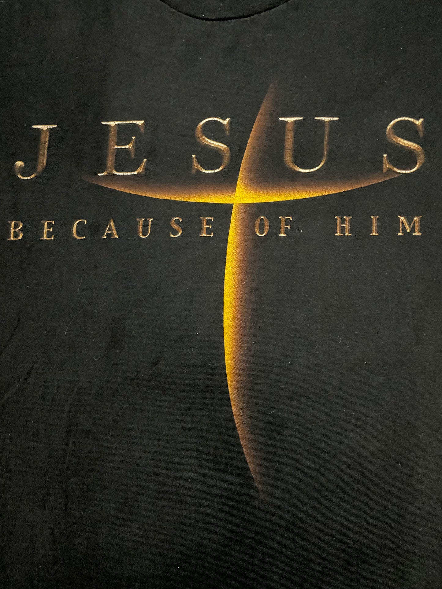 Vintage 1990s Jesus Because of Him tee