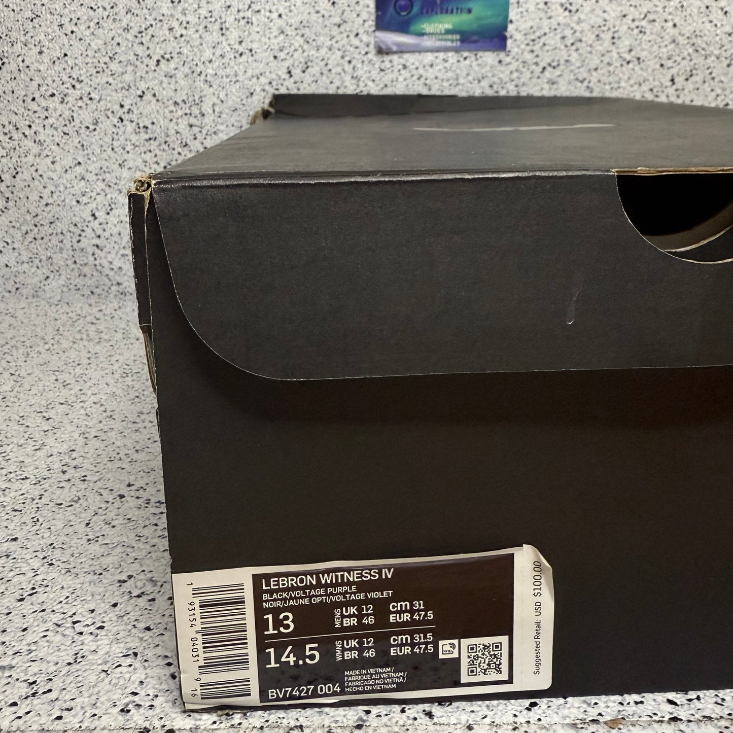 LeBron Witness 4 Black Opti Yellow 13 Men/14.5 Women “Preowned”