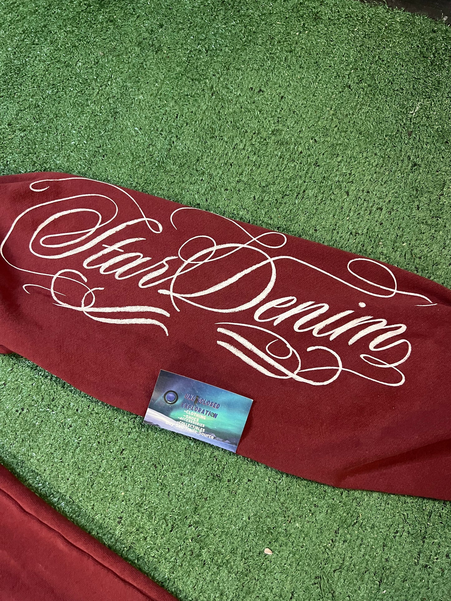 Burning Bush stardenim red sweatpants