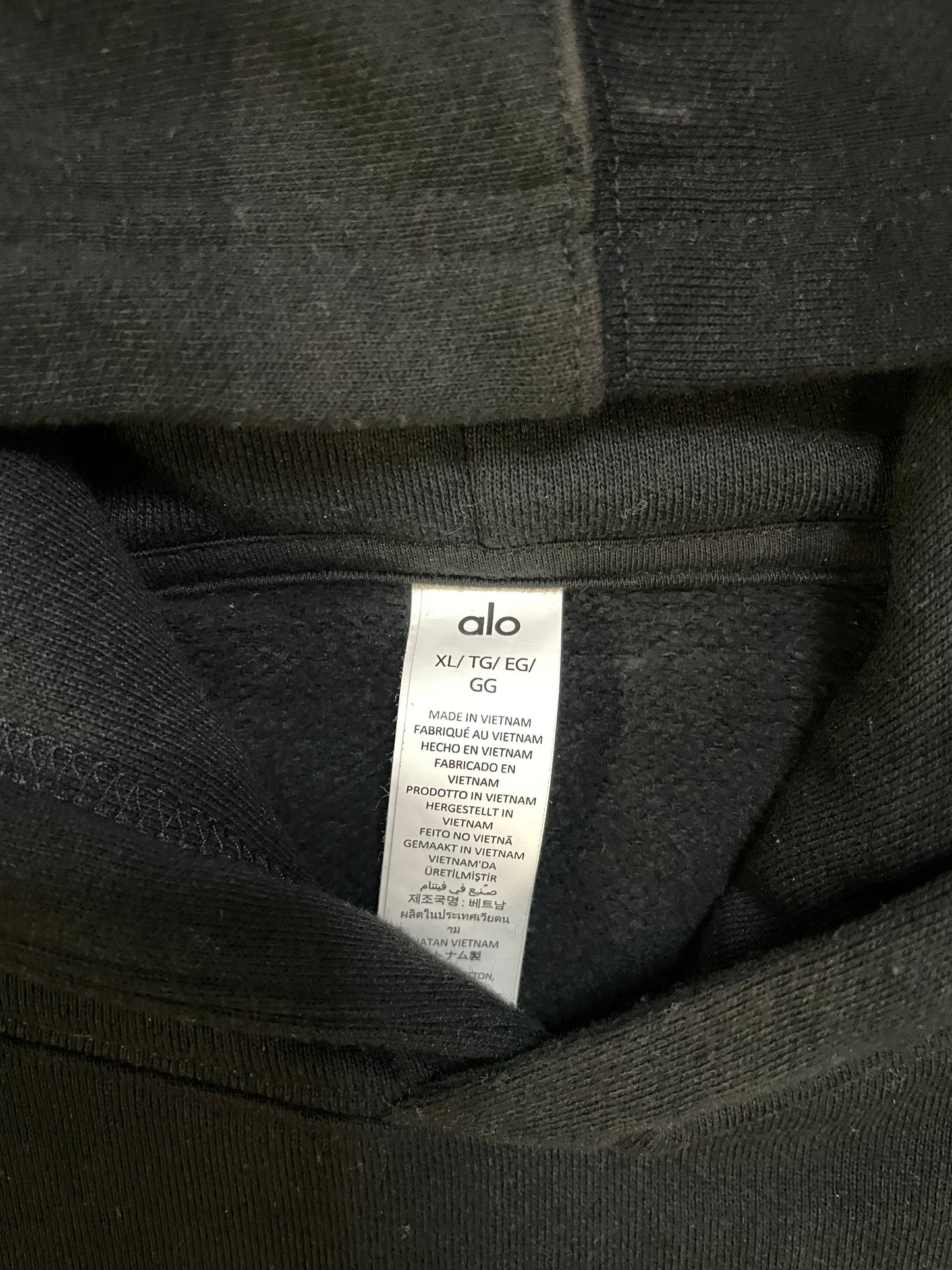 Alo make waves black and grey hoodie