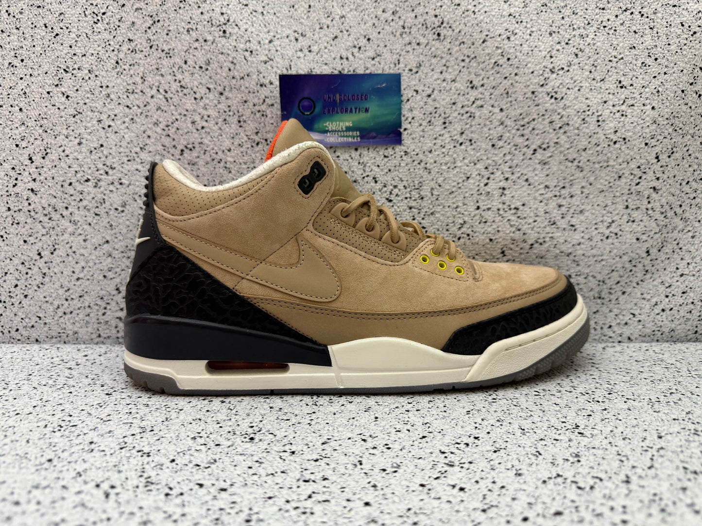 Jordan 3 Bio Beige Justin Timberlake 10.5 Men/12 Women “Preowned”