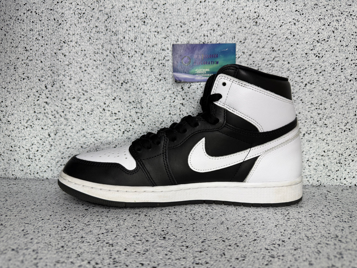 Jordan 1 High Black White 10 Men/11.5 Women “Preowned”