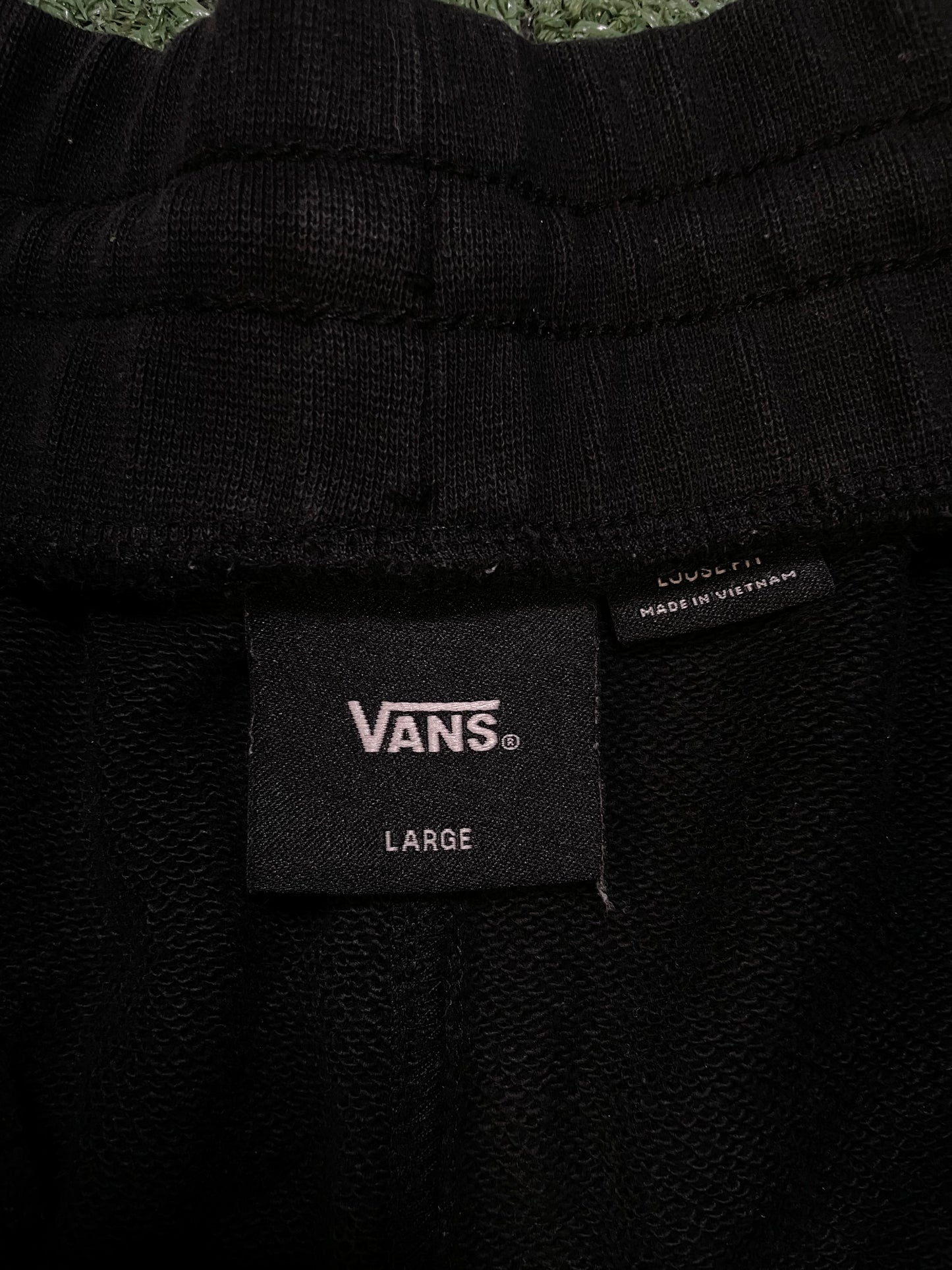 Vans original black fleece shorts