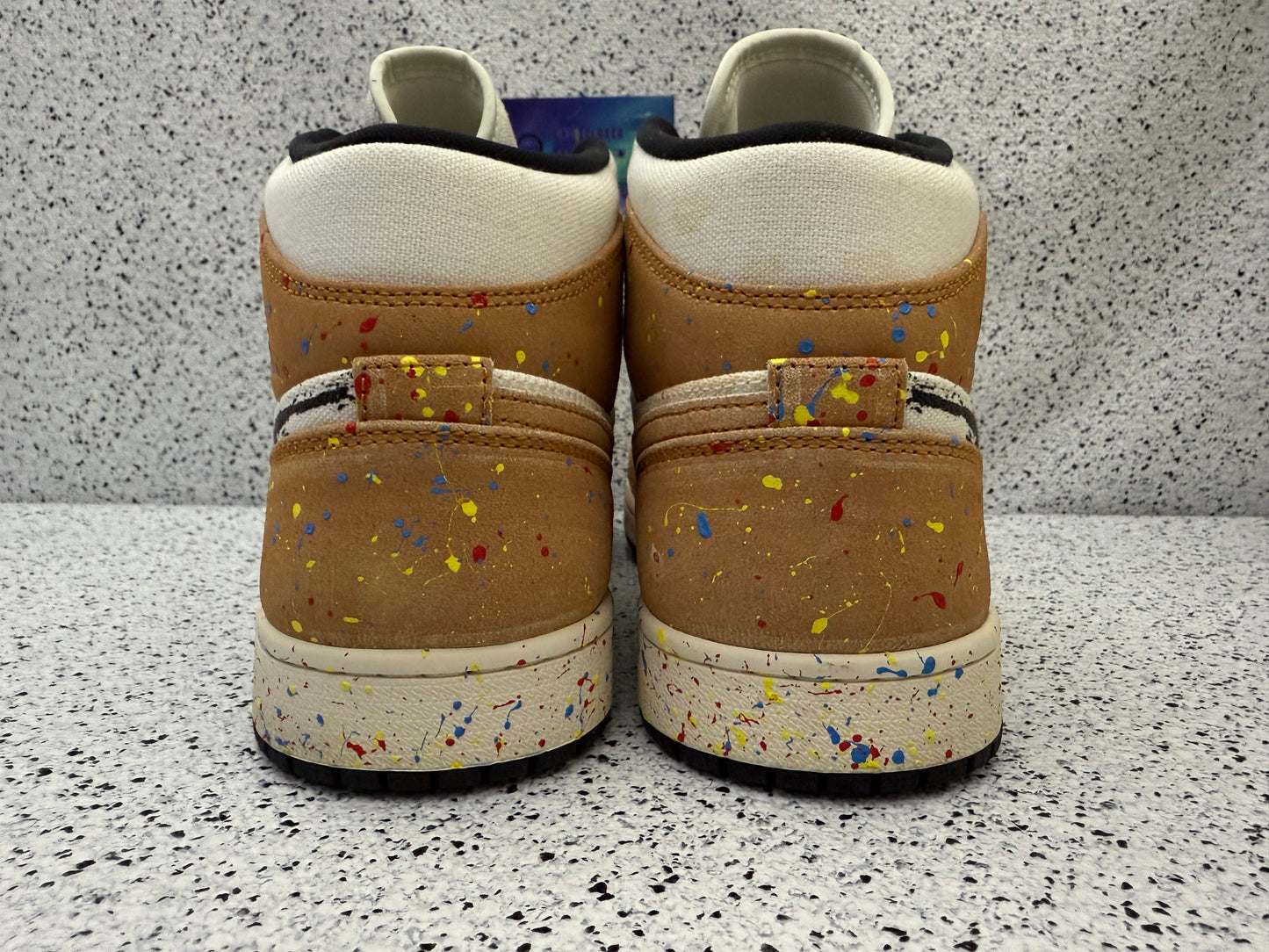 Jordan 1 Mid Brushstroke Paint Brush 11 Men/12.5 Women “Preowned”