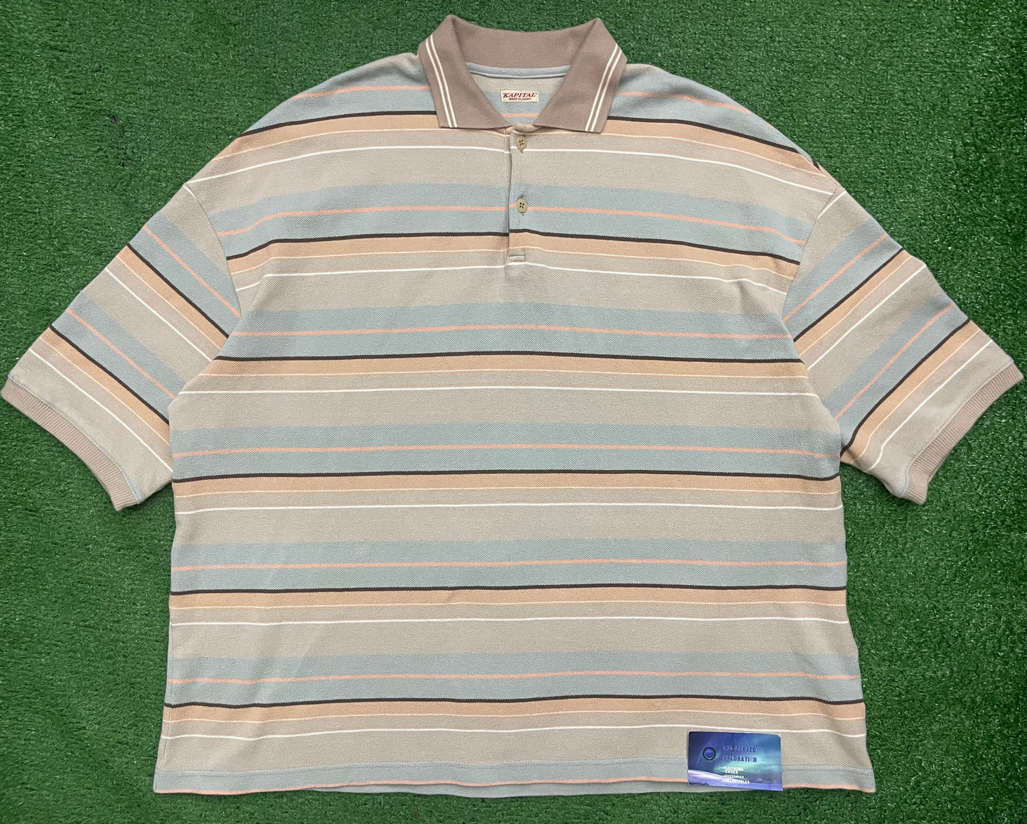 Kapital Striped Short Sleeve Polo