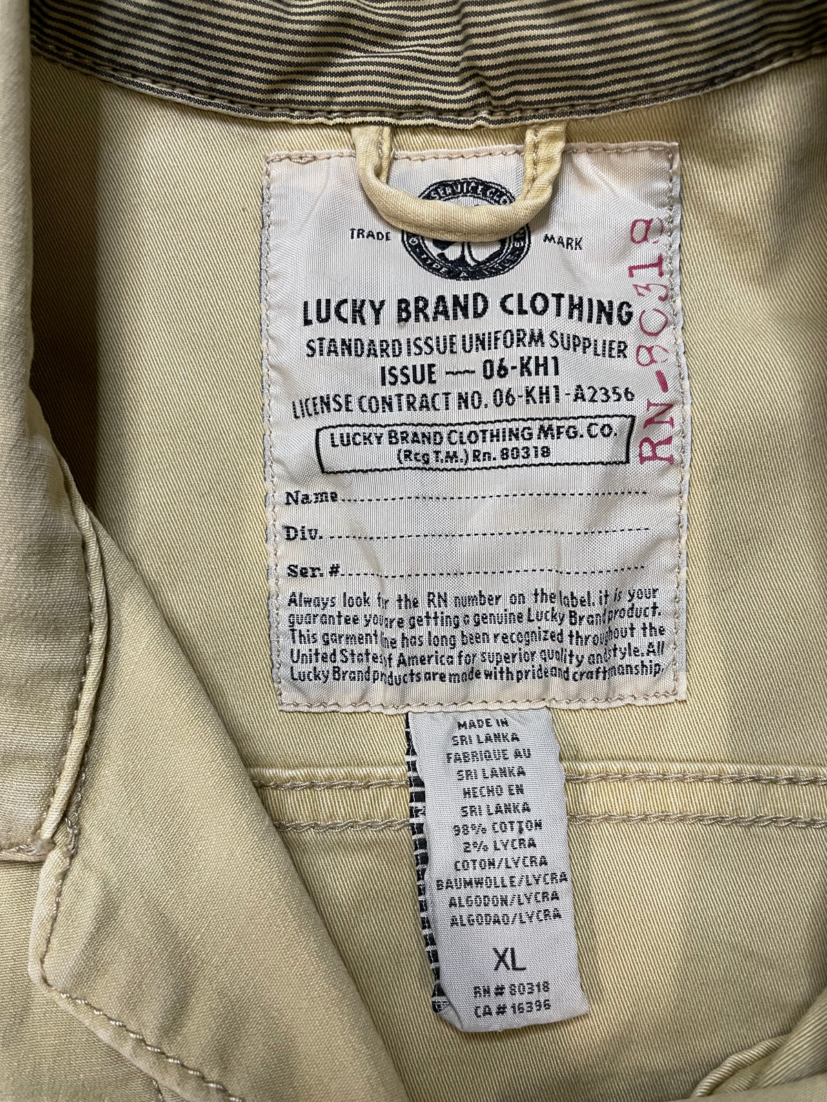 Lucky Brand beige utility jacket