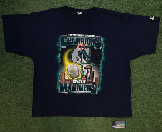 Vintage 1997 western division champions Seattle Mariners starter tee