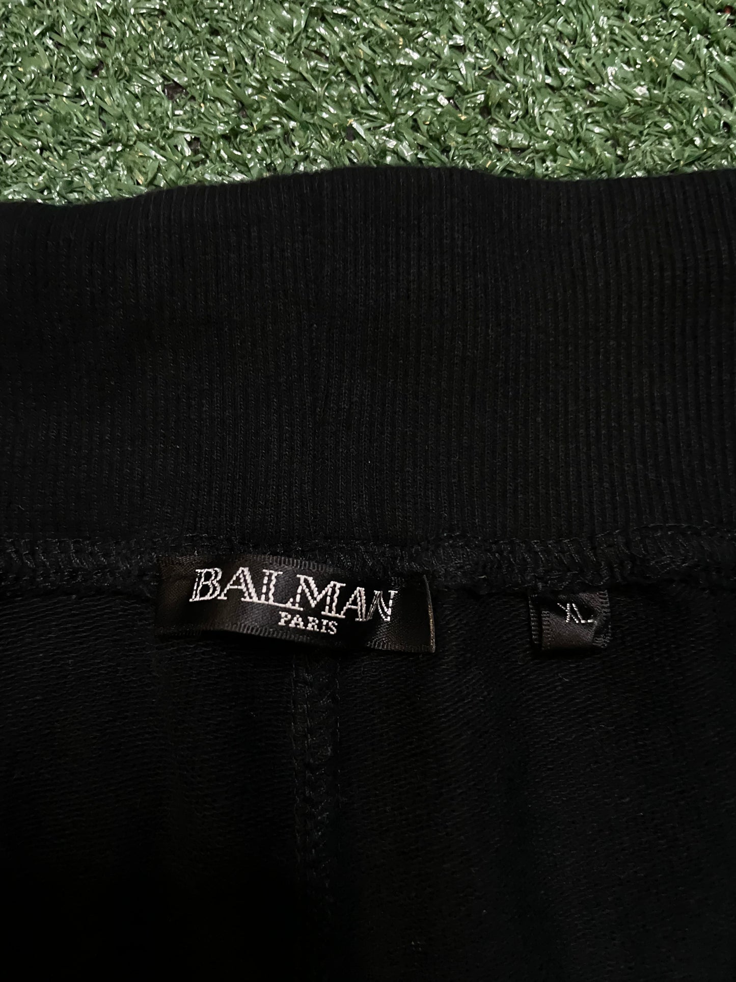 Balmain Paris black and gold tracksuit