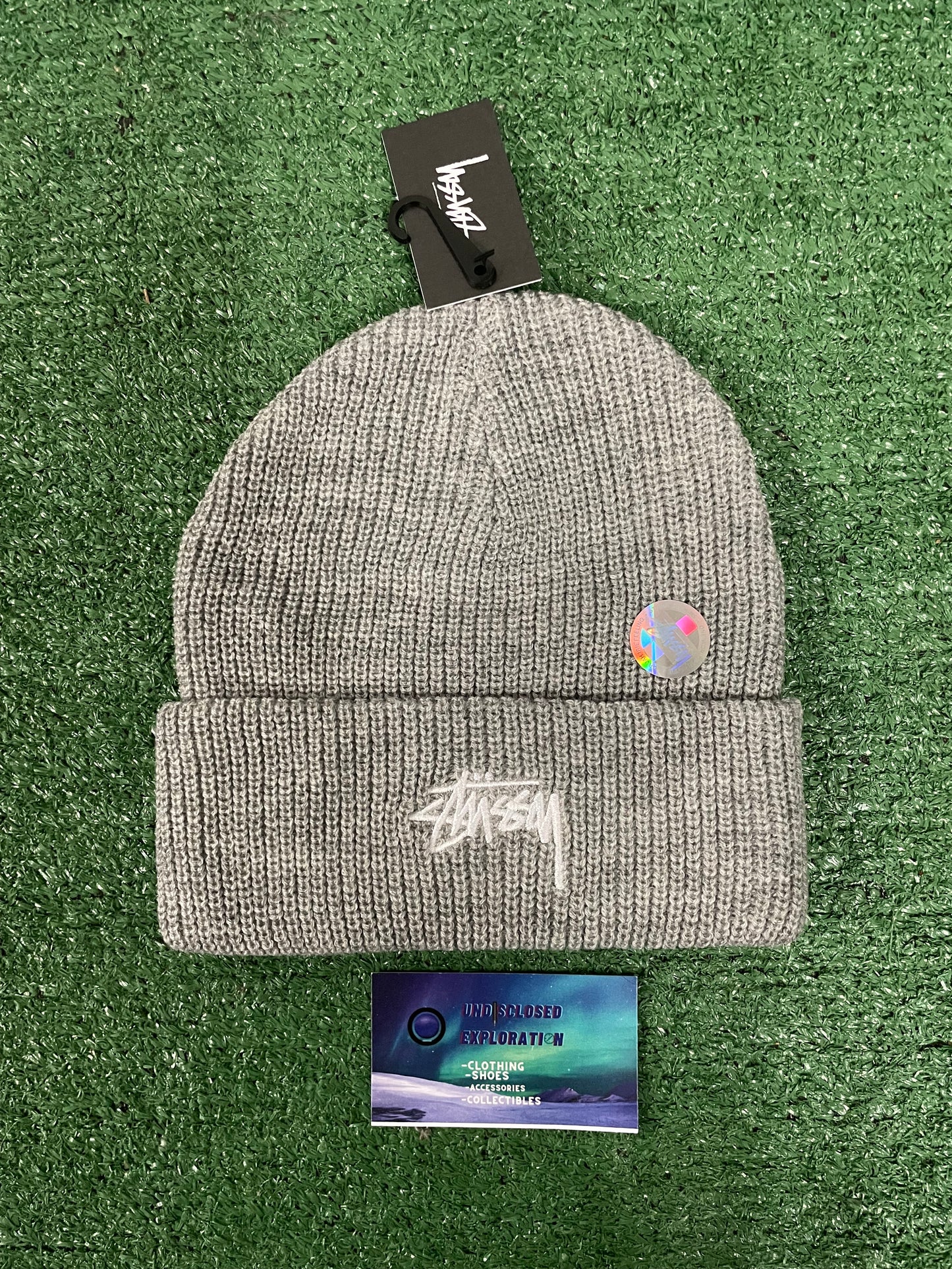 Stussy Grey cuff beanie