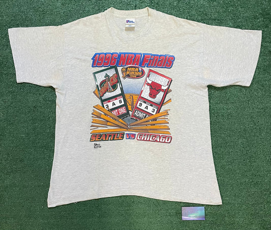 Vintage 1996 Seattle sonics Vs Chicago bulls NBA finals