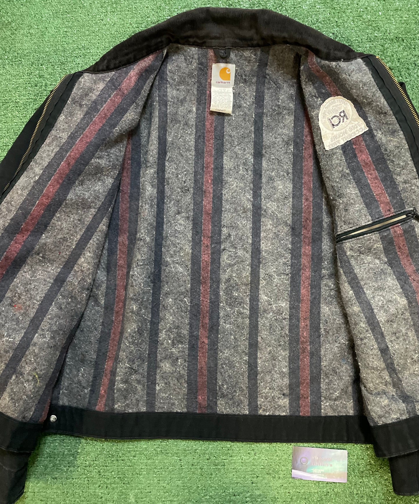 Vintage Carhartt black embroidered Detroit jacket