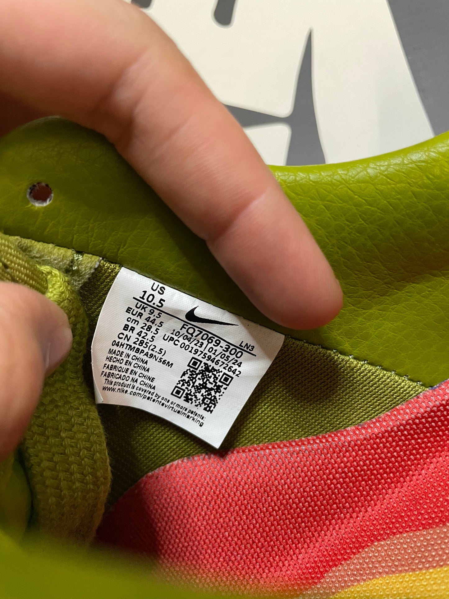 Nike Air Force 1 Low CPFM moss green size 10.5men/12women
