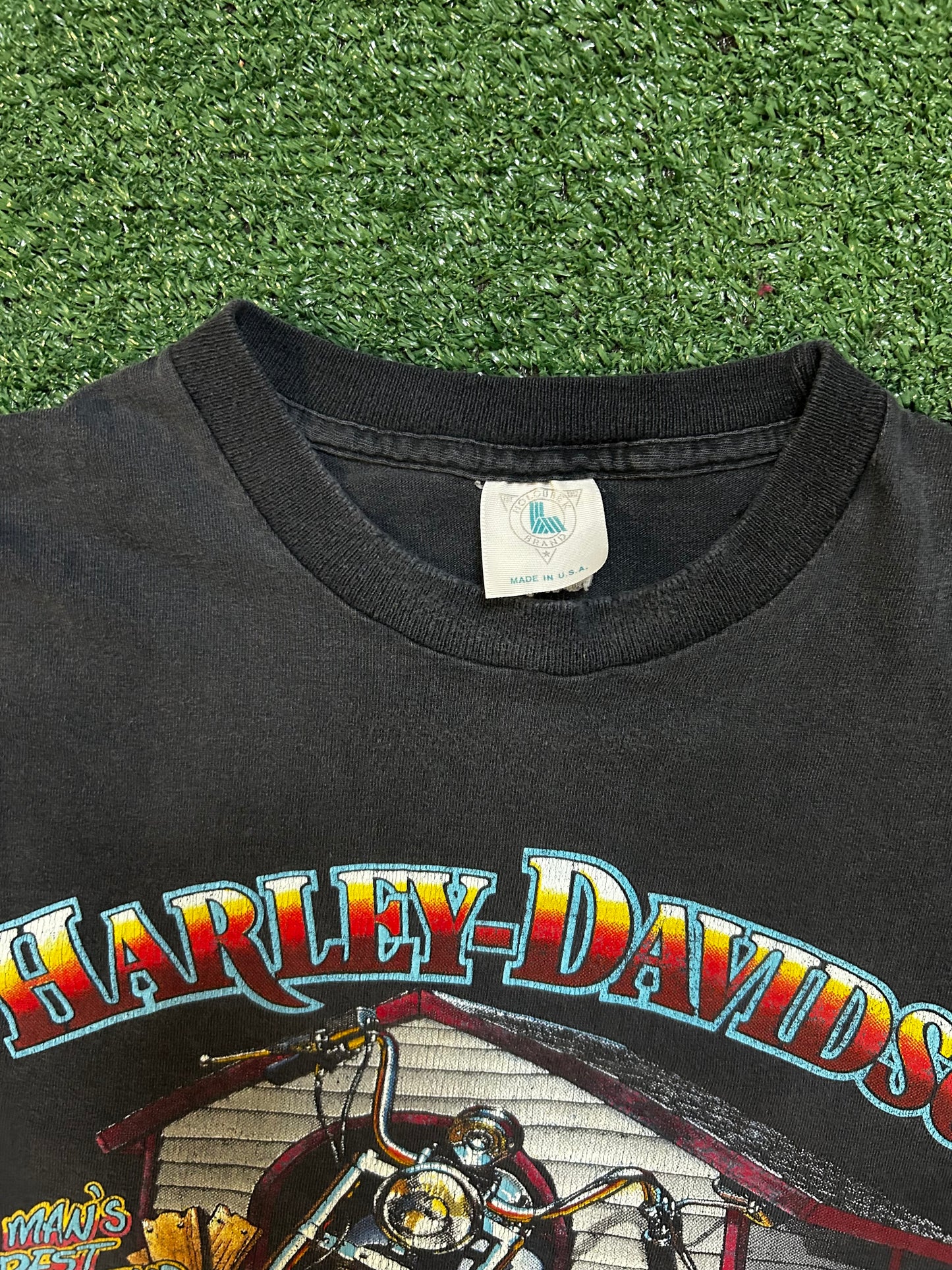 Vintage 1980s Harley Davidson man’s best friend tee