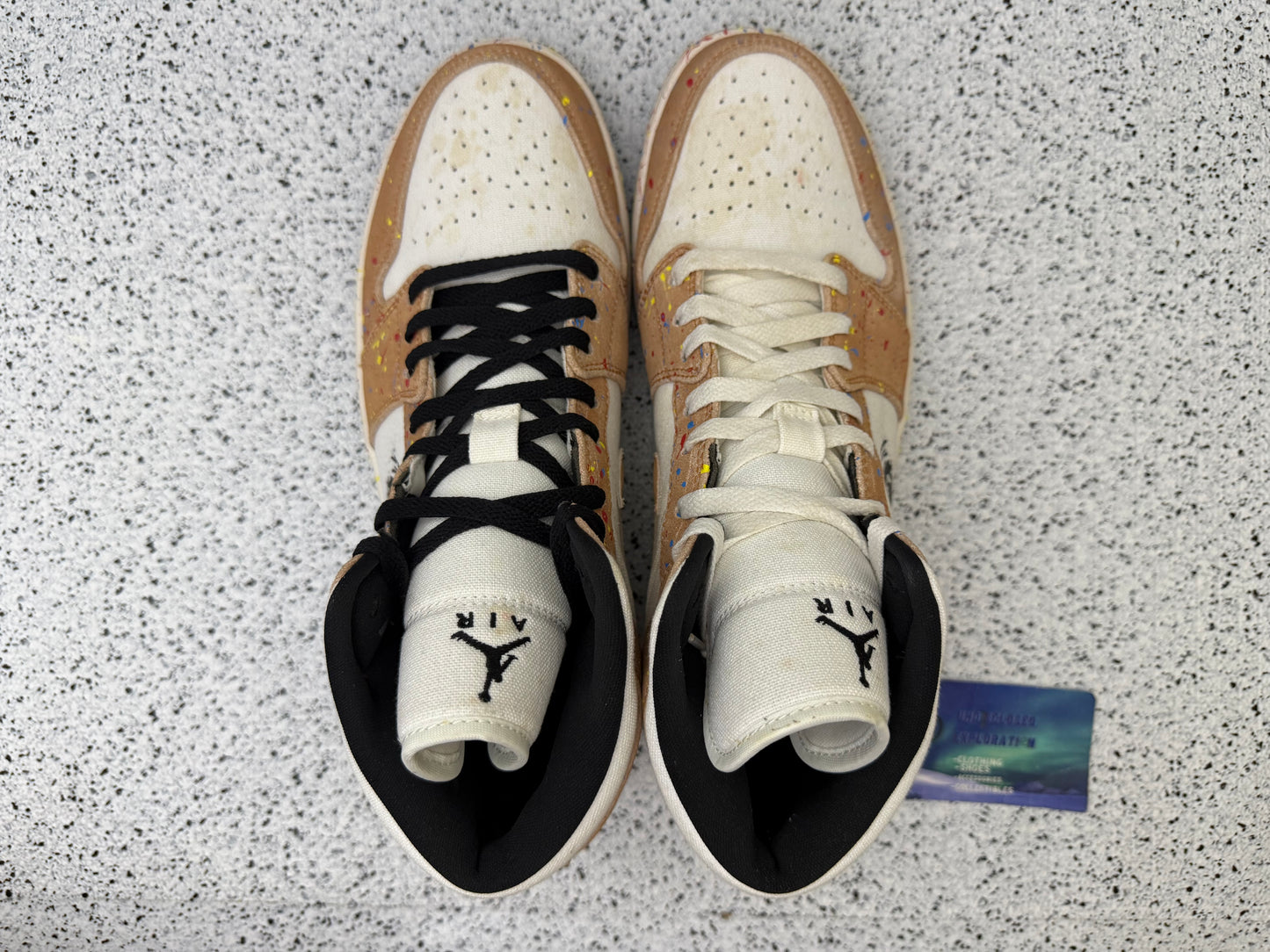Jordan 1 Mid Brushstroke Paint Brush 11 Men/12.5 Women “Preowned”