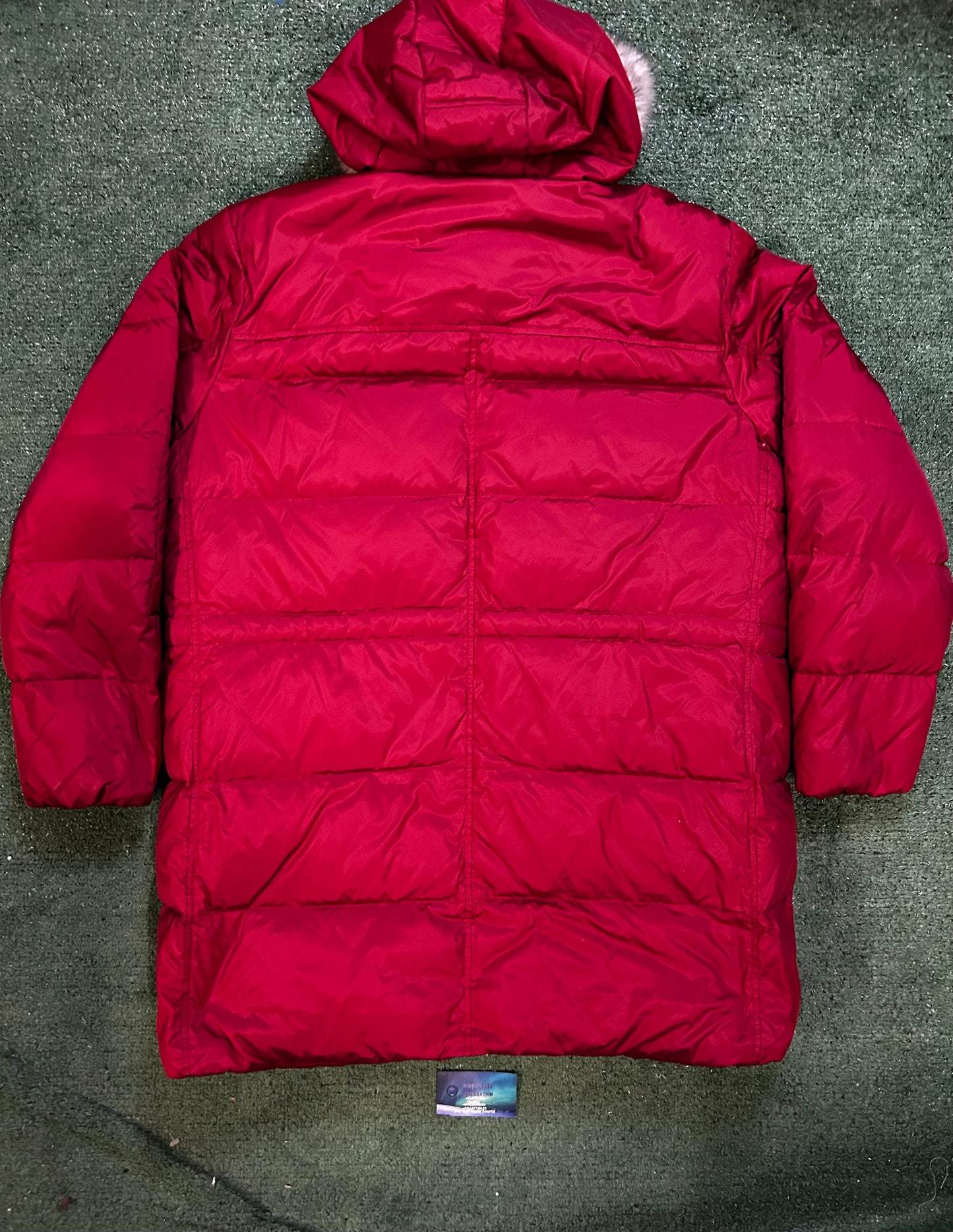 Lands End expedition red parka jacket
