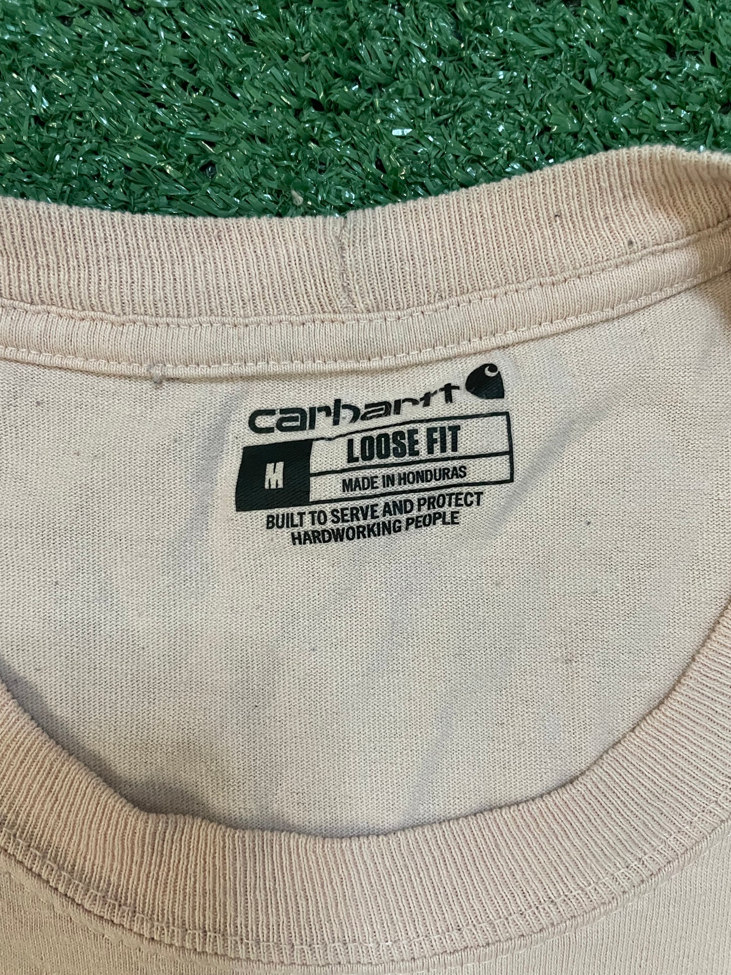Carhartt pink basic pocket tee