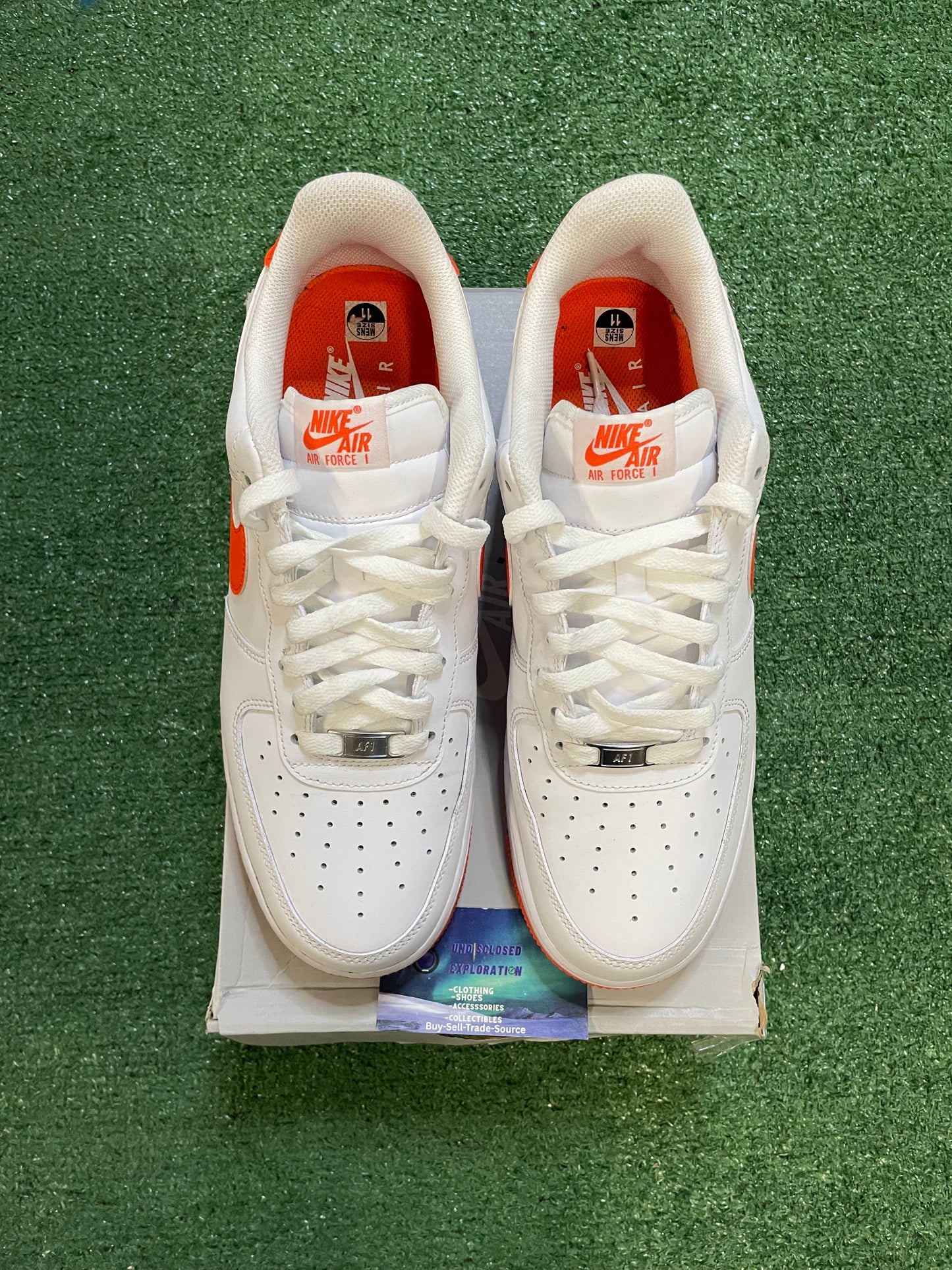 Nike Air Force 1 low safety orange size 11men/12.5women
