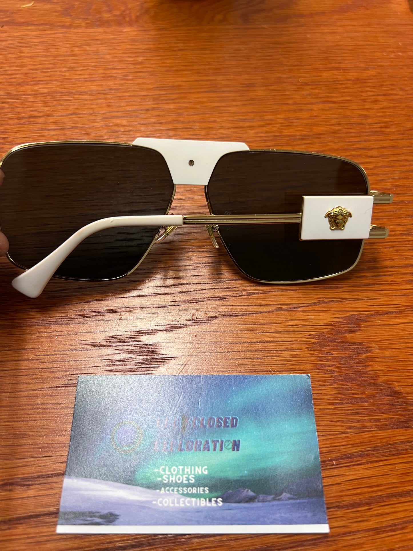 Versace white and gold mod 2251 sunglasses