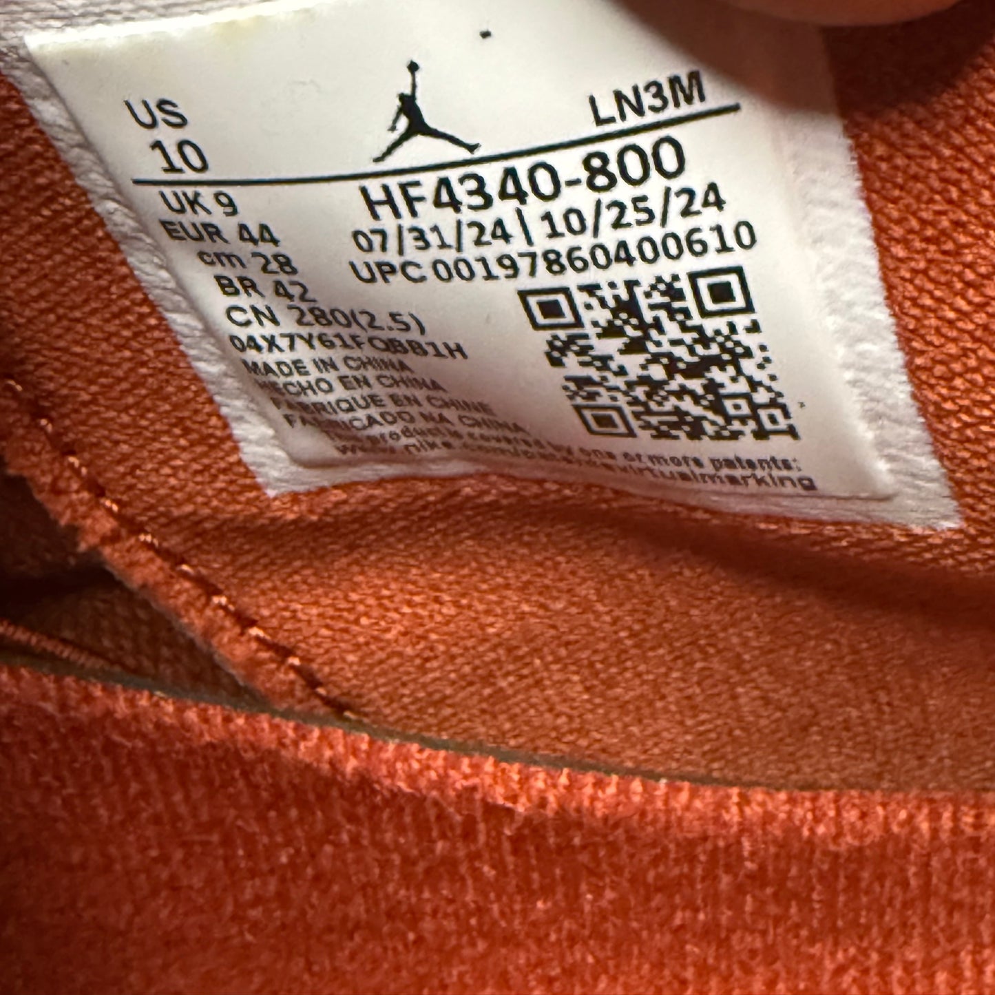 Jordan 4 Brick By Brick 10 Men/11.5 Women “Preowned”