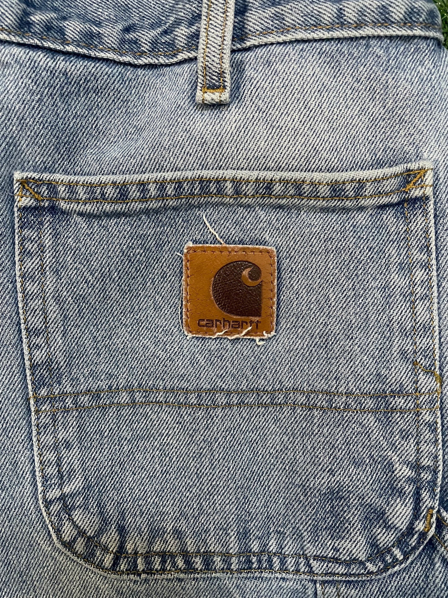 Vintage Carhartt denim carpenter shorts