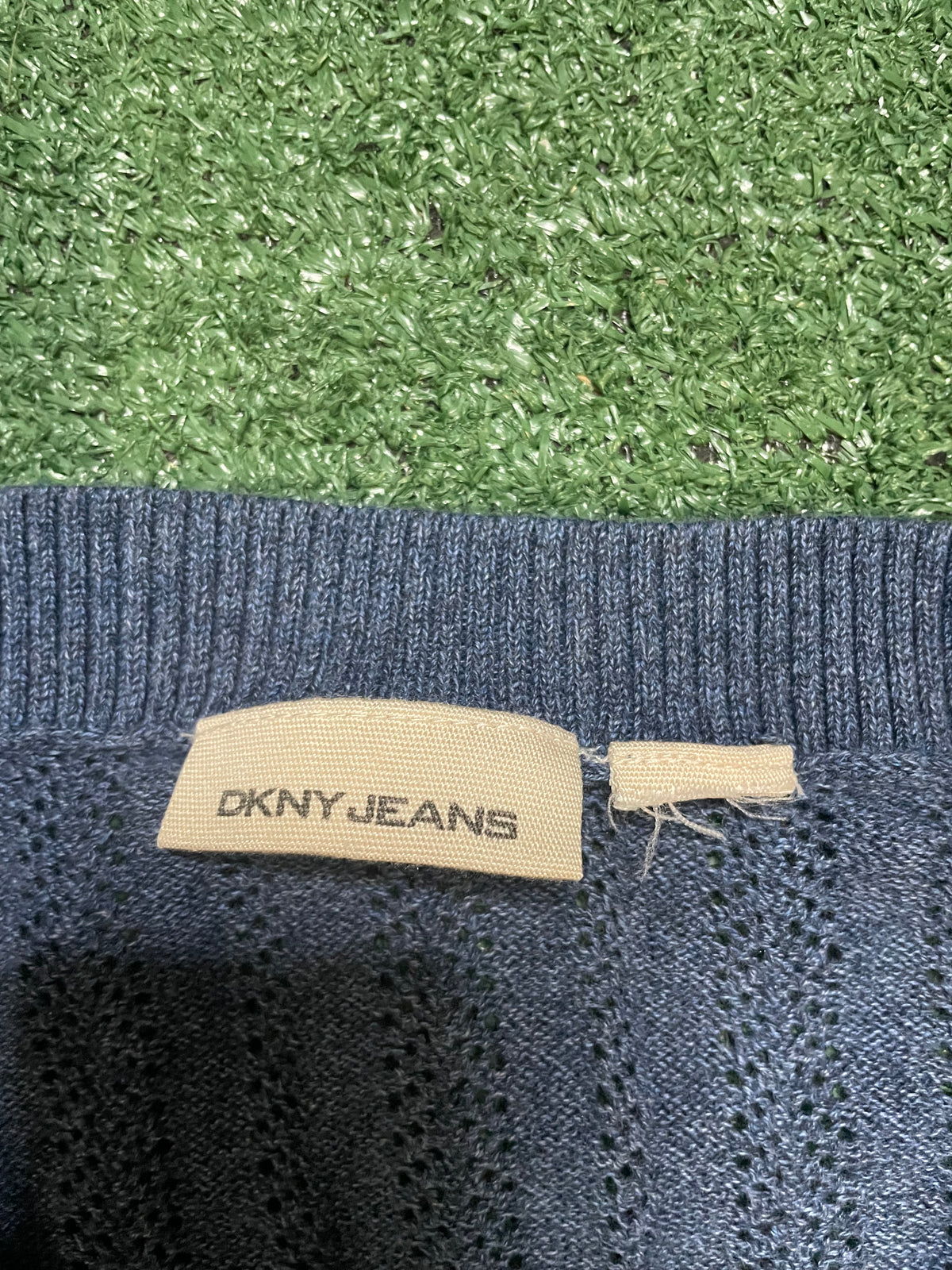 Vintage 2000s DKNY Jeans light blue babydoll cardigan