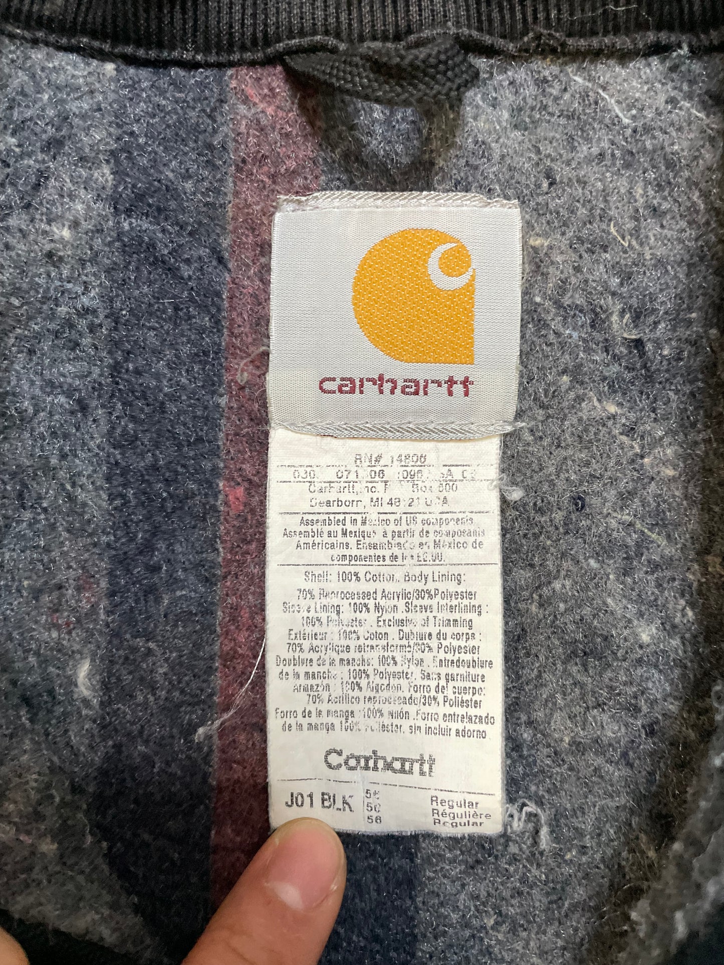 Vintage Carhartt black embroidered Detroit jacket