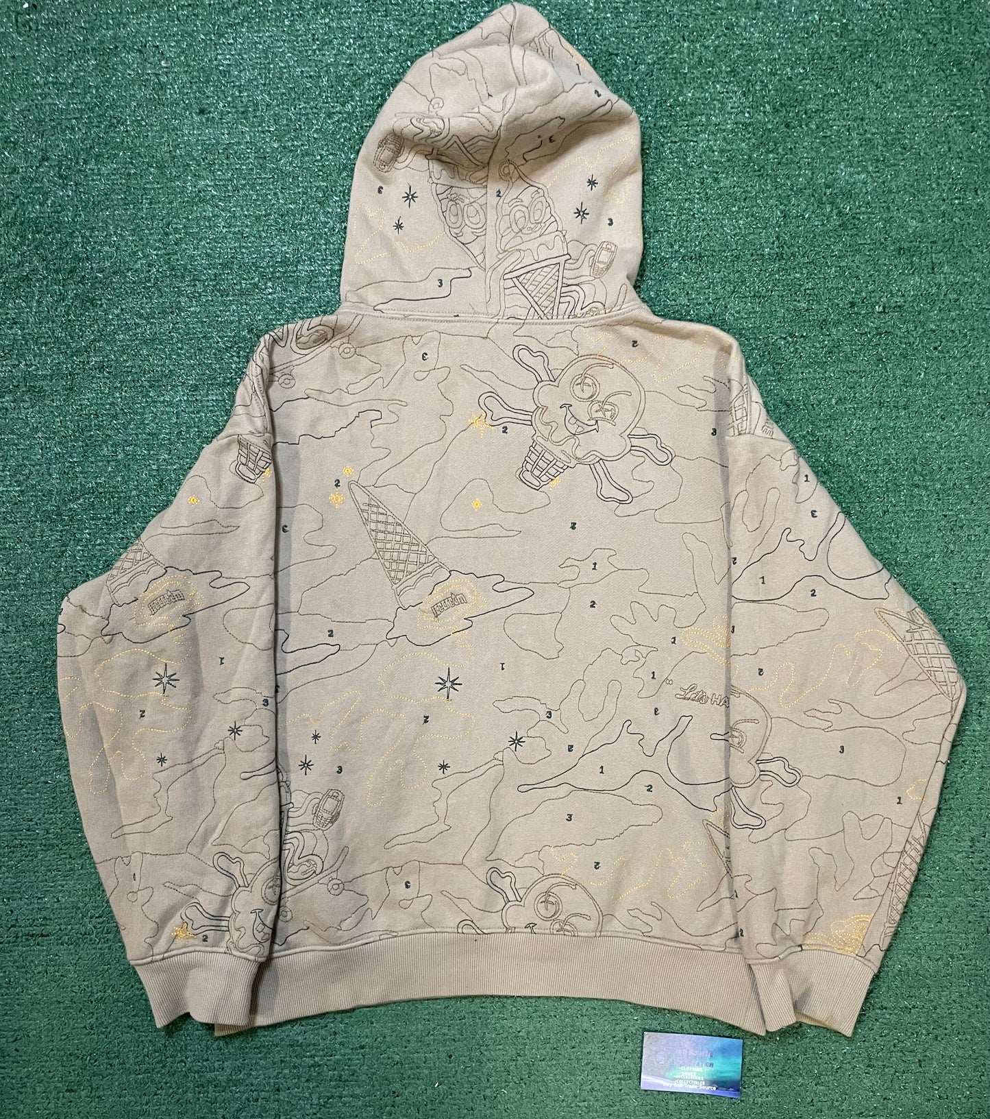 Icecream embroidered camo hoodie