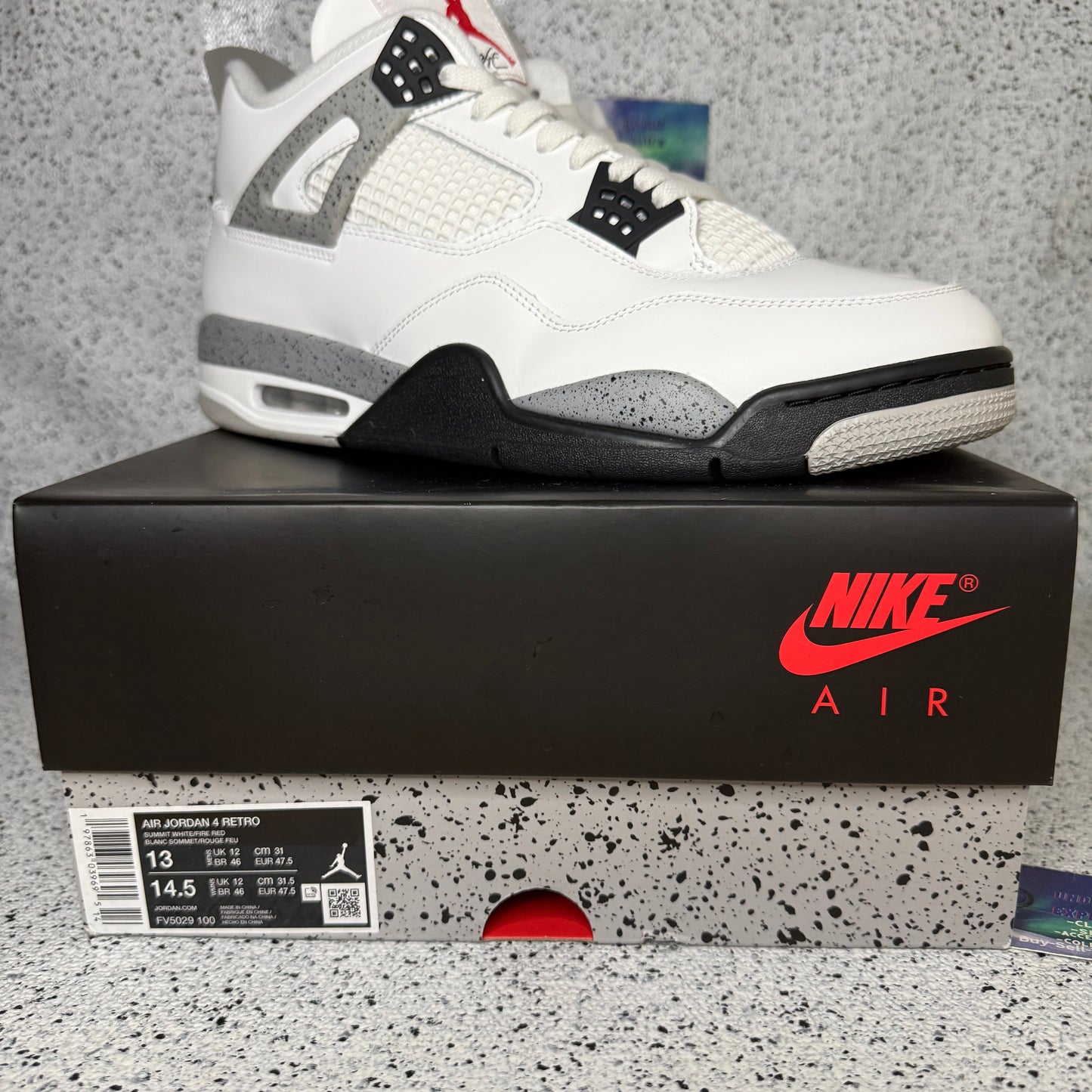 Jordan 4 White Cement 13 Men “Preowned”