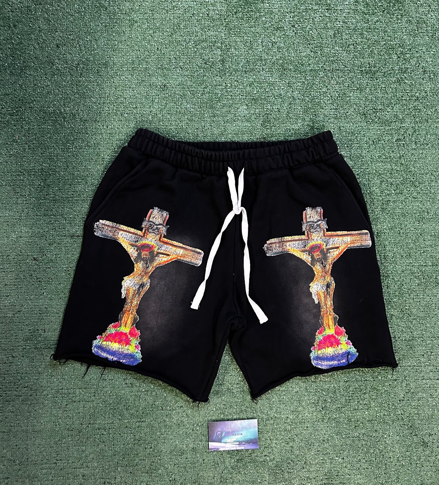 Black cross shorts
