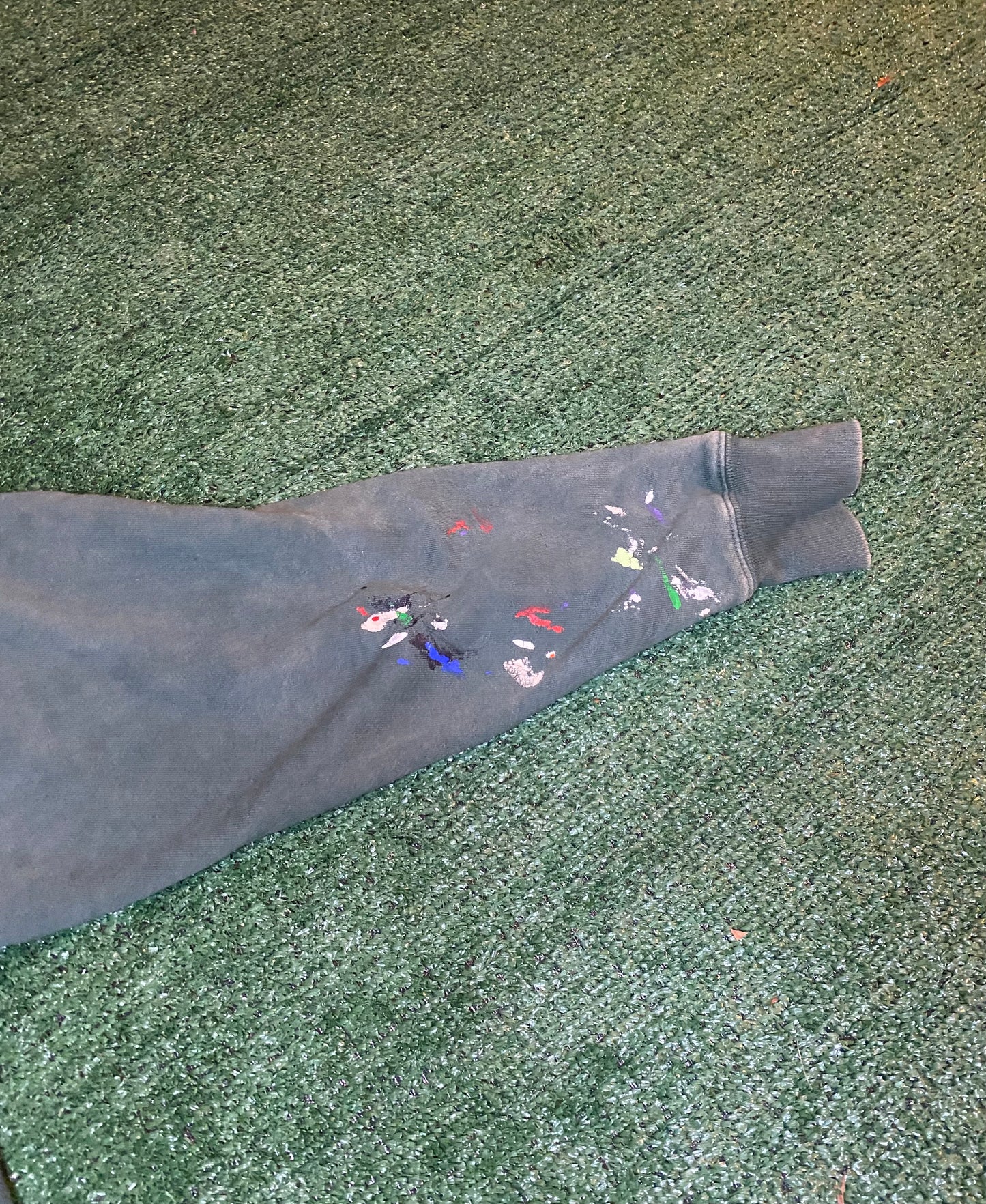 Gallery dept forest green paint splatter hoodie