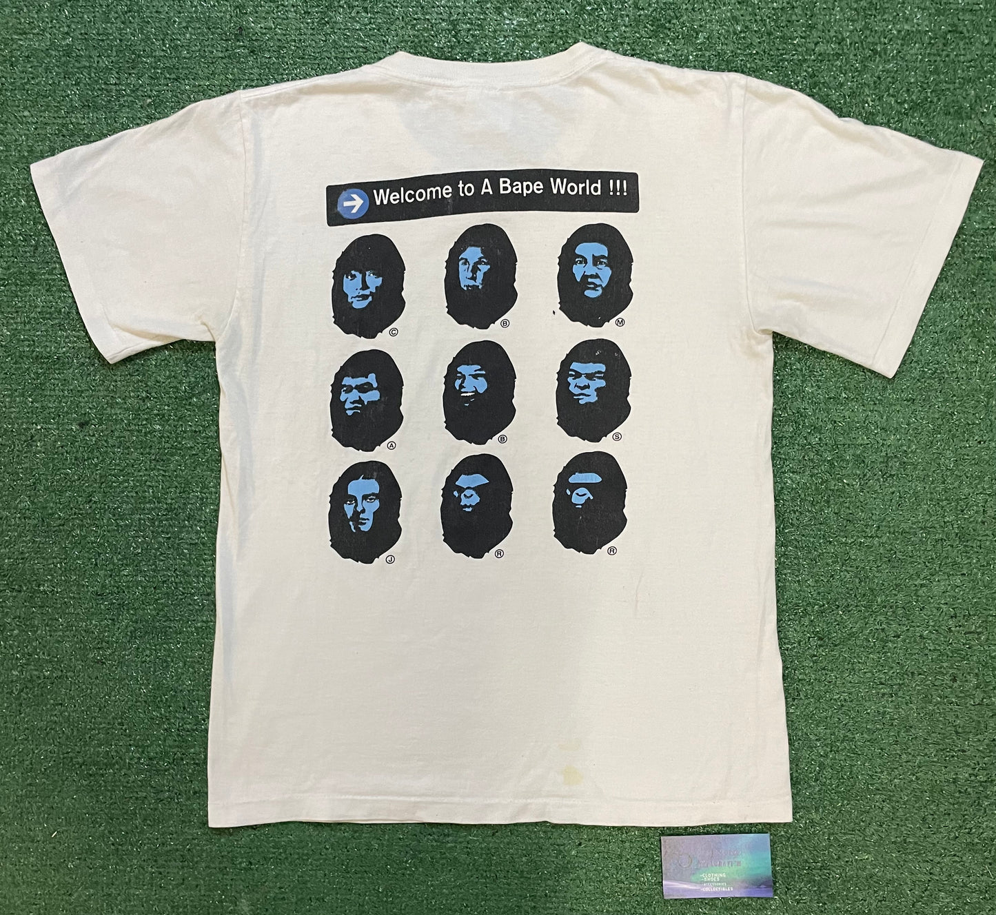 Vintage 1998 Bape Worldwide bapeheads show welcome to a bape world tee