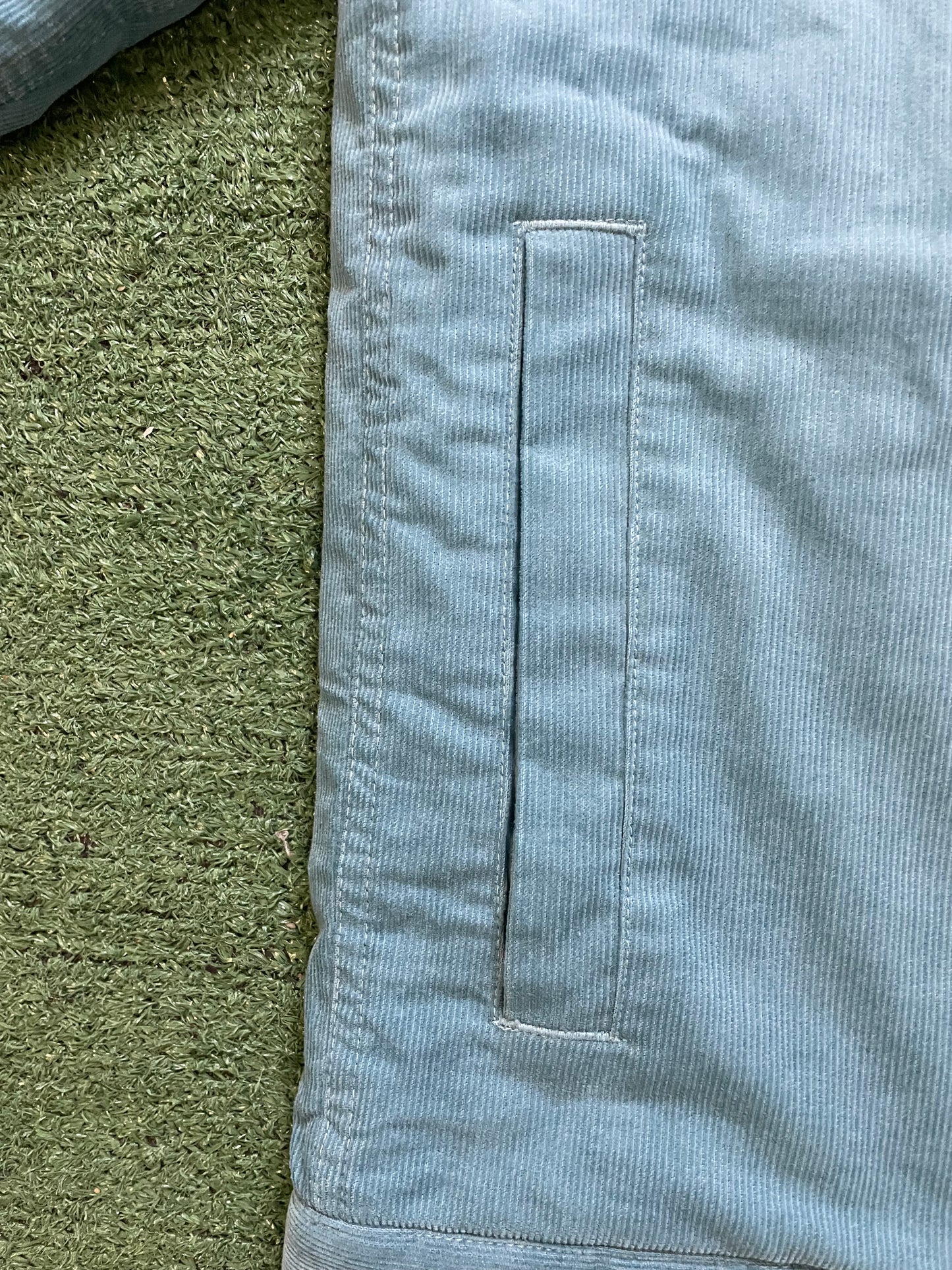The North Face algae blue Sherpa Button up jacket