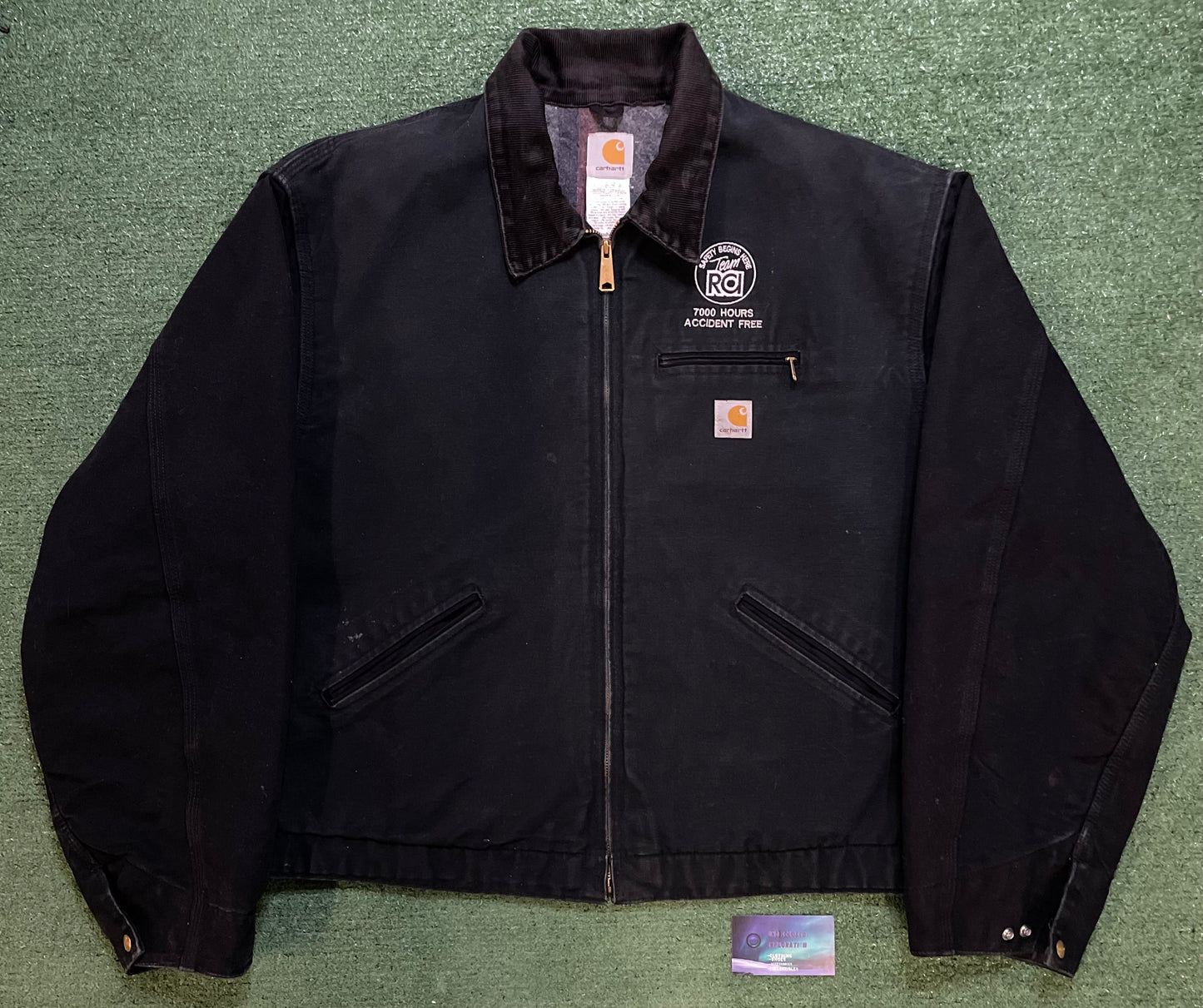 Vintage Carhartt black embroidered Detroit jacket