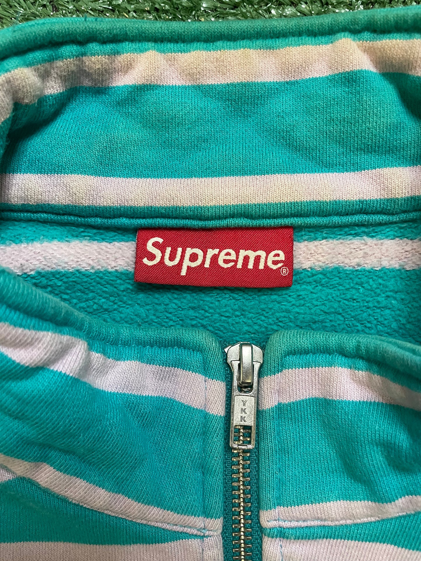 Supreme stripped half zip