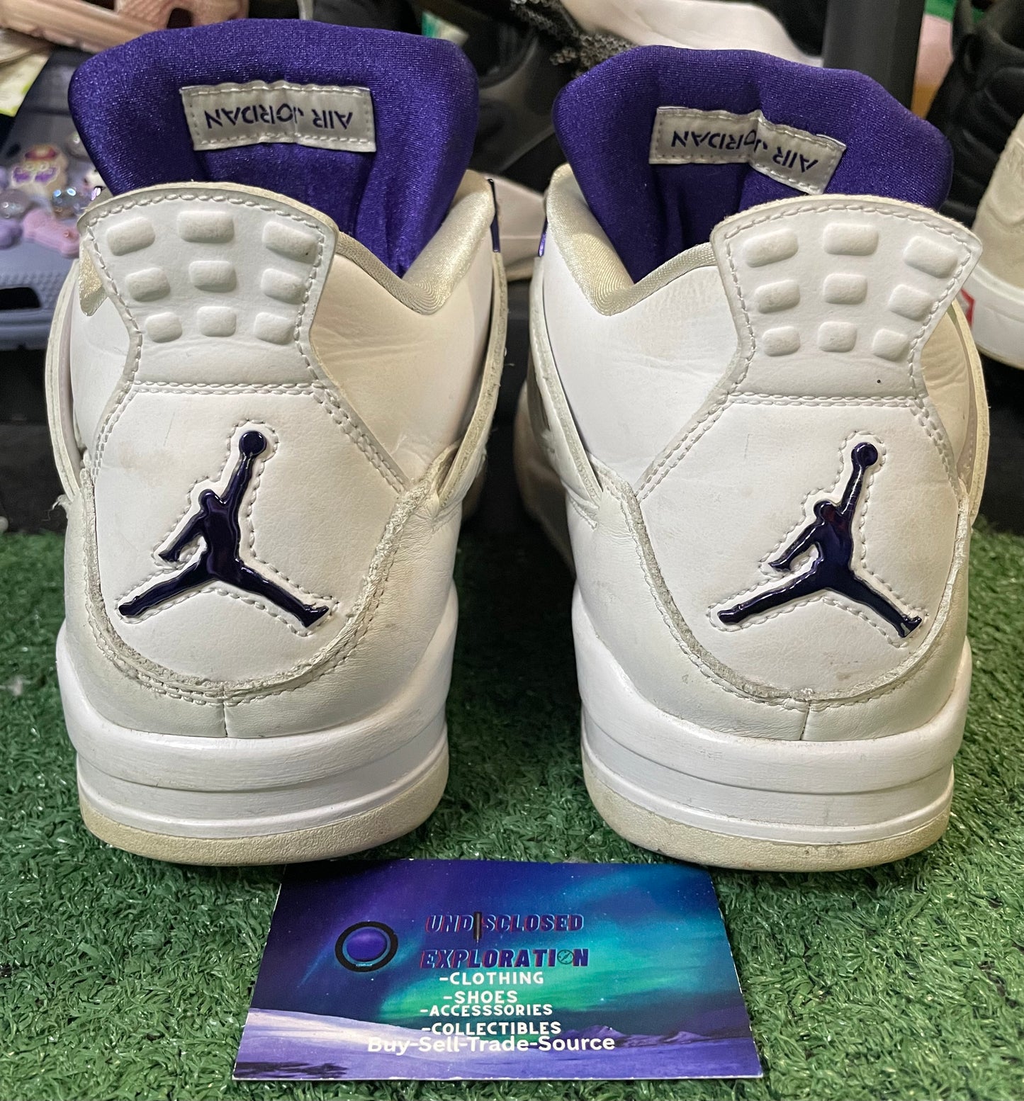 Air Jordan 4 purple metallic size 10men/11.5women