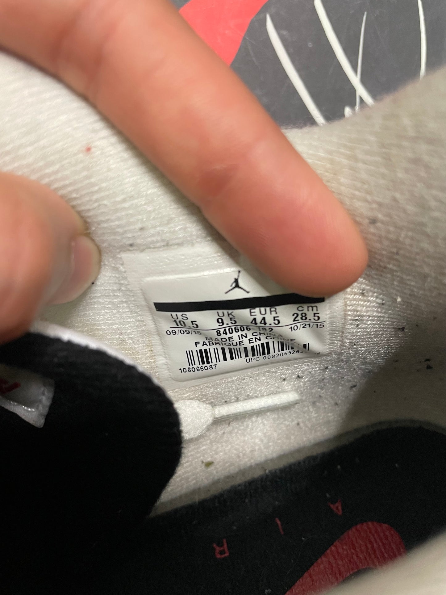 Air Jordan 4 cement 2016 size 10.5men/12women