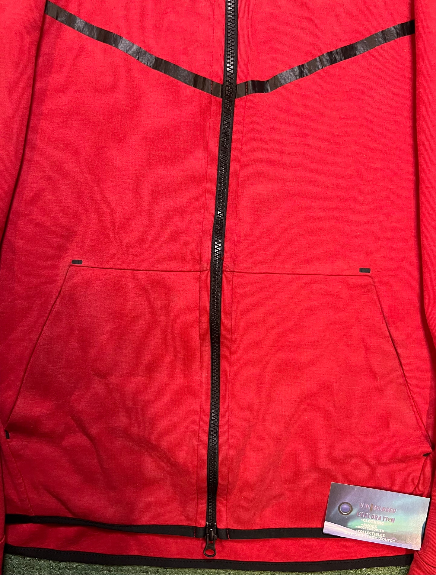 Nike tech fleece red hoodie