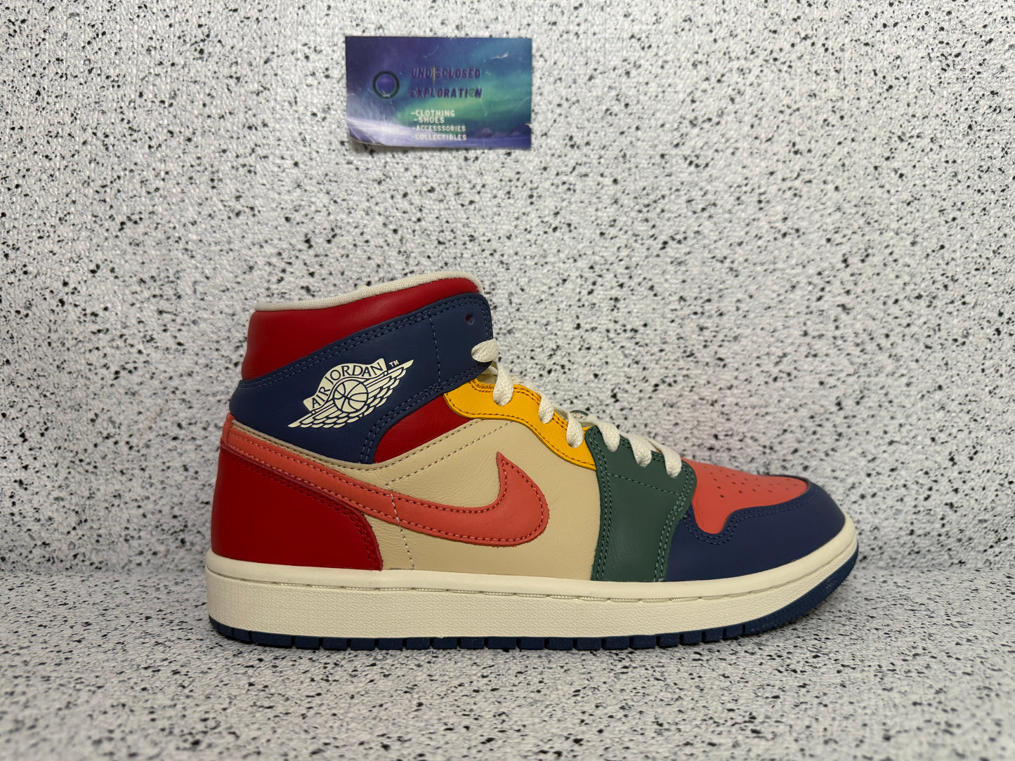 Jordan 1 Mid Multi Color 7 Youth/8.5 Women “Preowned”