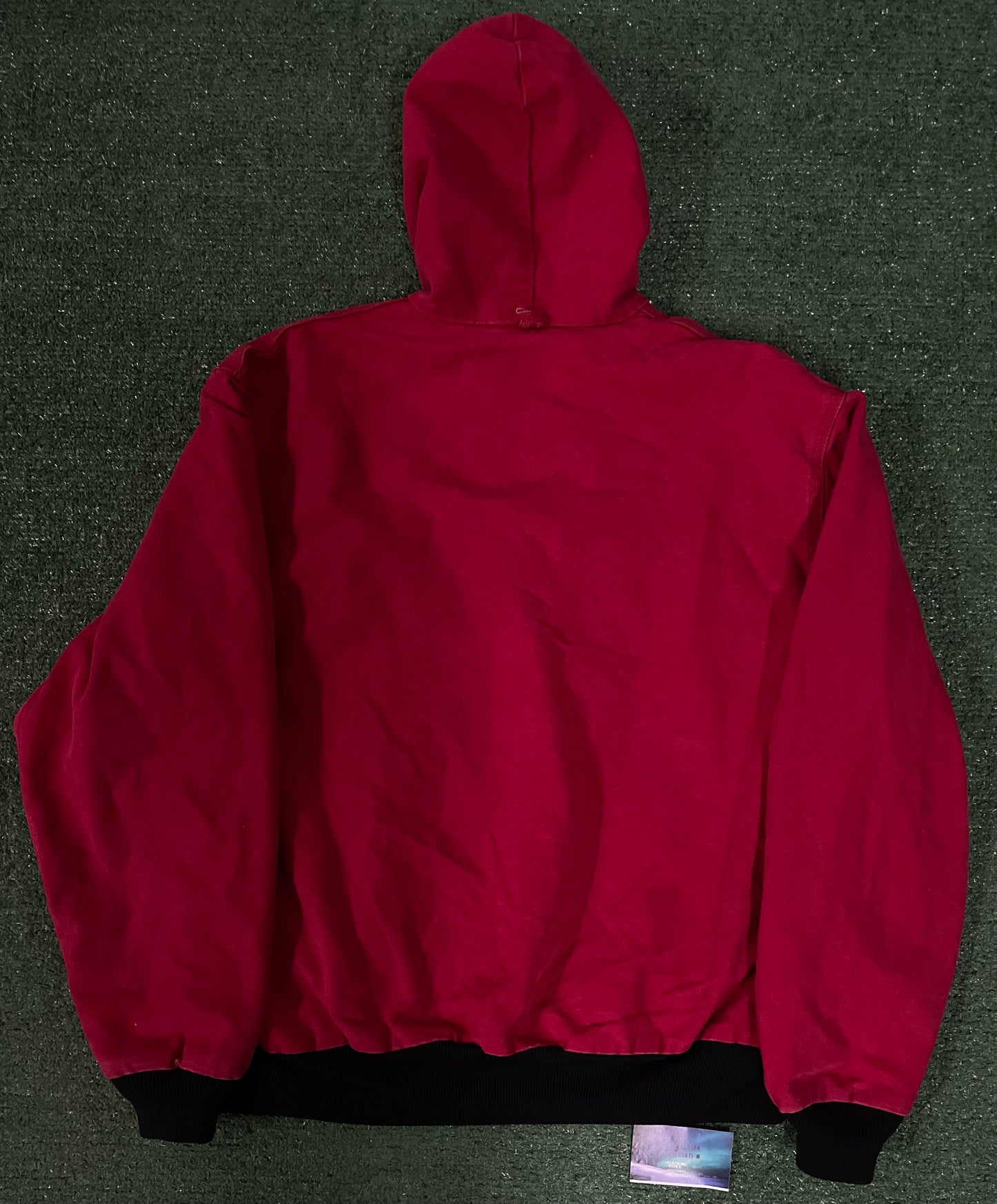 Vintage 2000s Carhartt cherry red hooded jacket