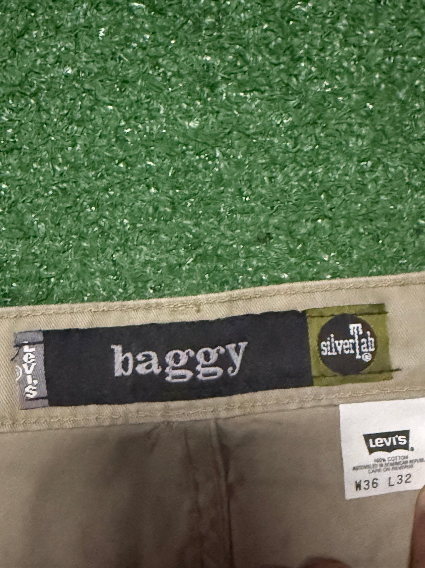 Vintage Levis Silver Tab Baggy Jeans Beige