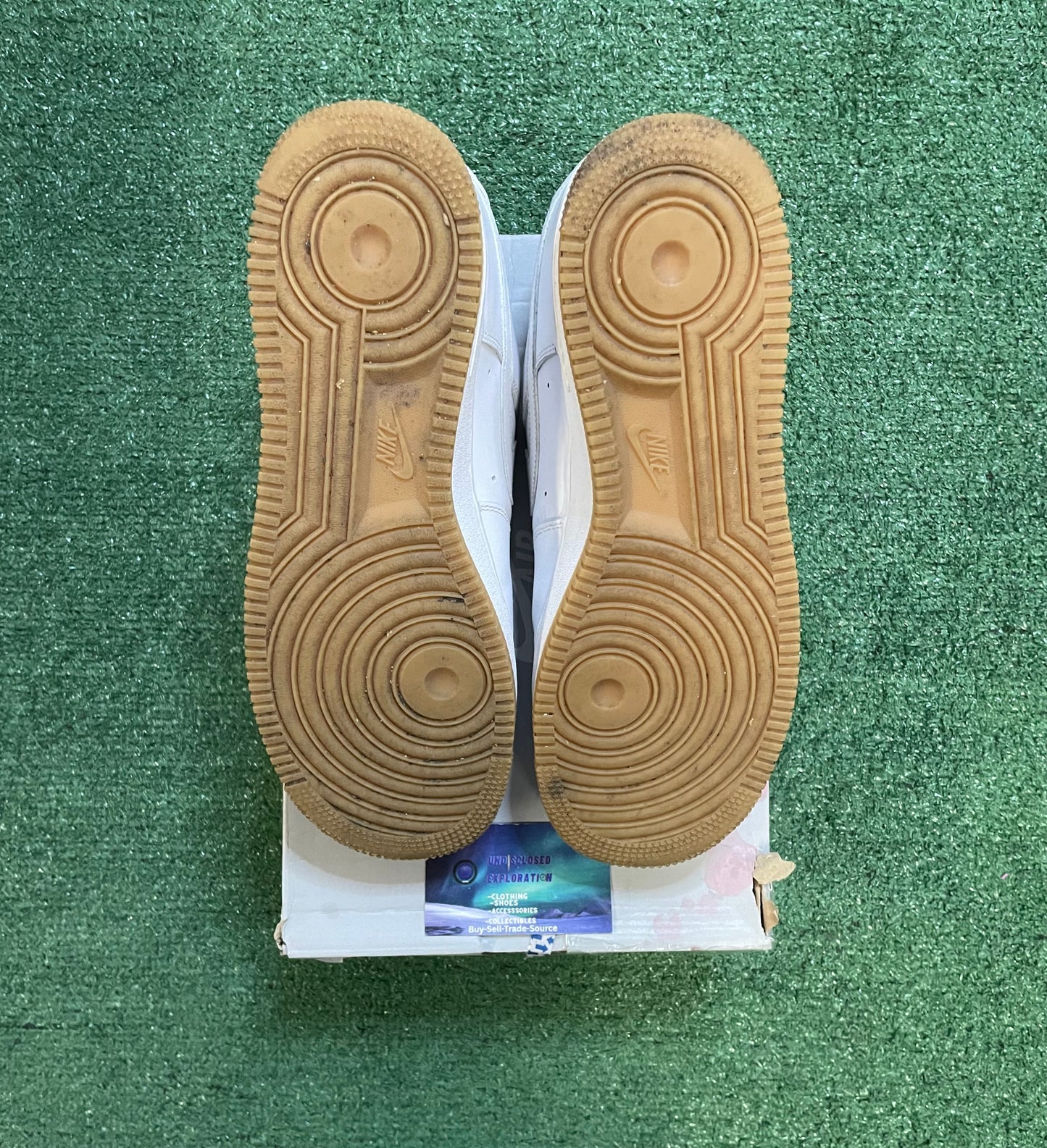 Nike Air Force 1 low white gum size 11men/12.5women