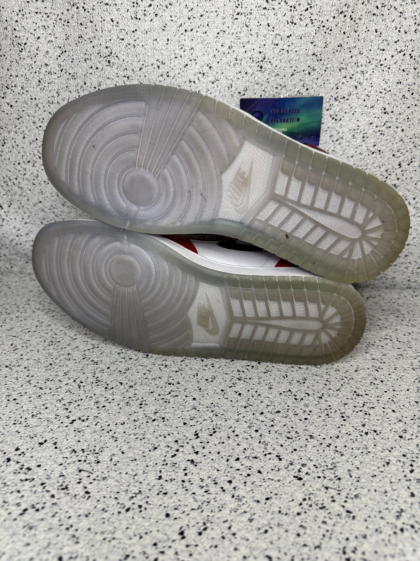 Jordan 1 Spider Man Origin Story 9.5 Men/11 Women “Preowned”