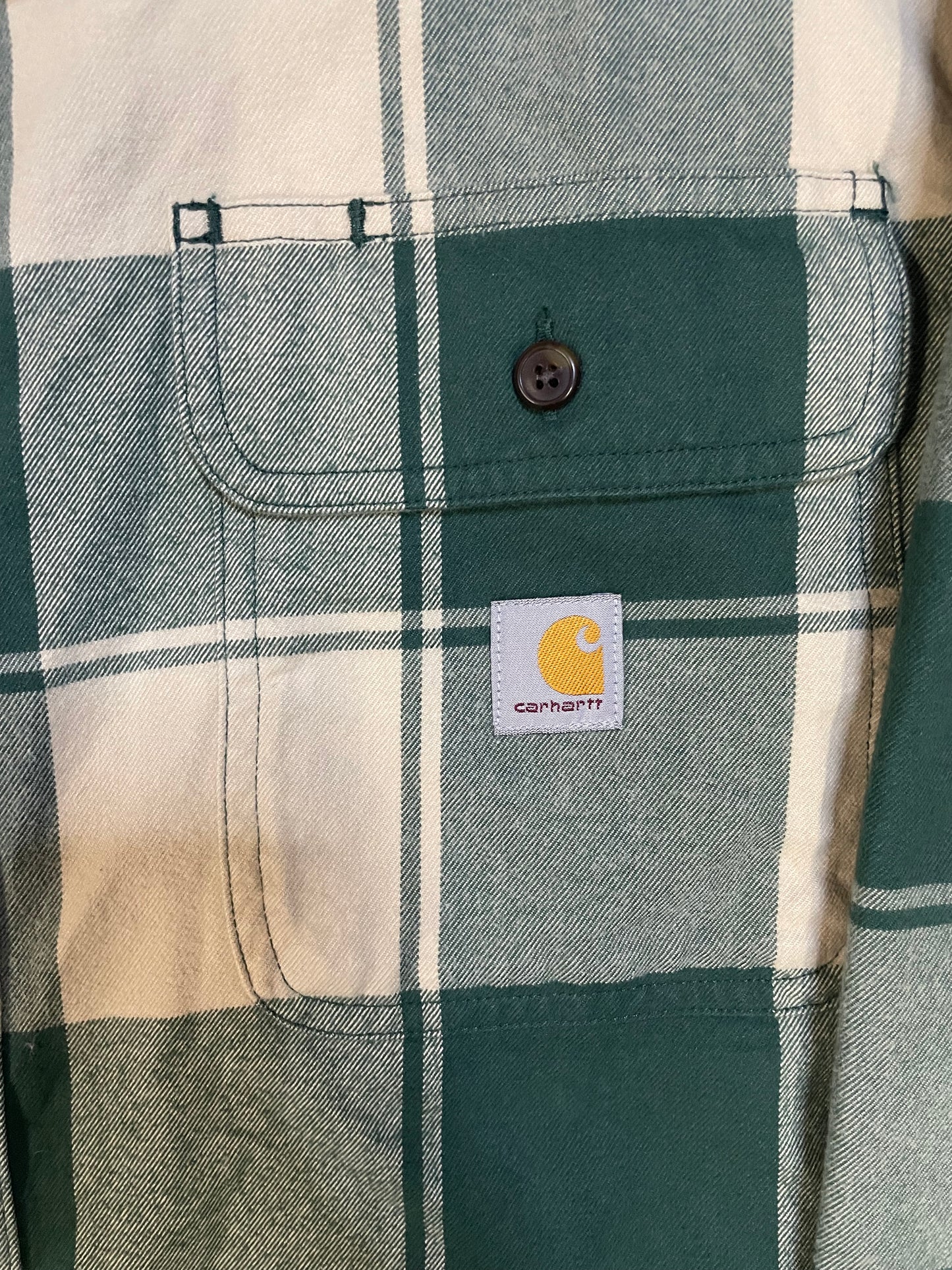 Carhartt green and beige flannel