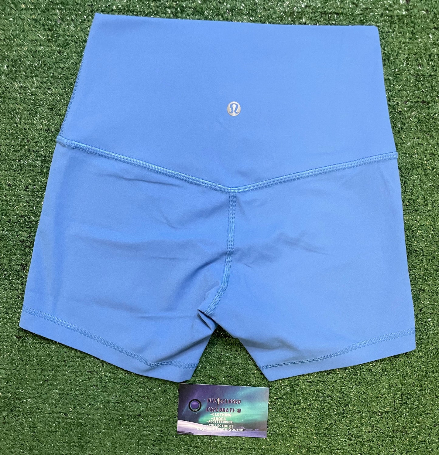 lululemon align high rise short pool party blue