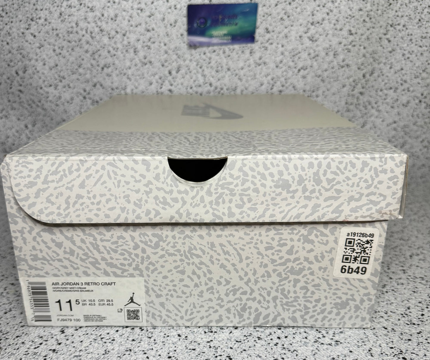 Jordan 3 Craft Ivory 11.5 Men/13 Women “Preowned”
